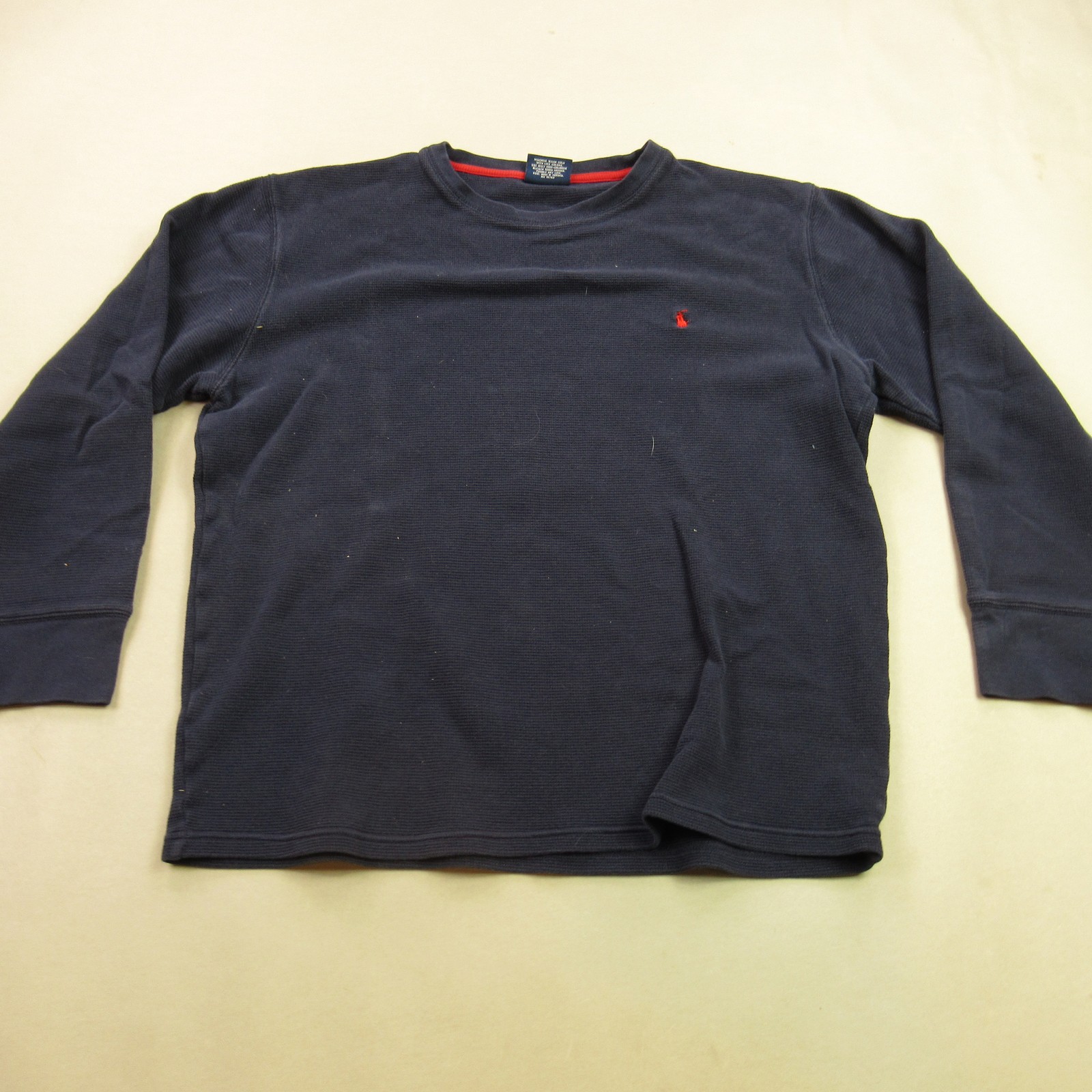 Polo Ralph Lauren Men’s Thermal Waffle Knit Sleepwear Shirt Navy Blue Size L