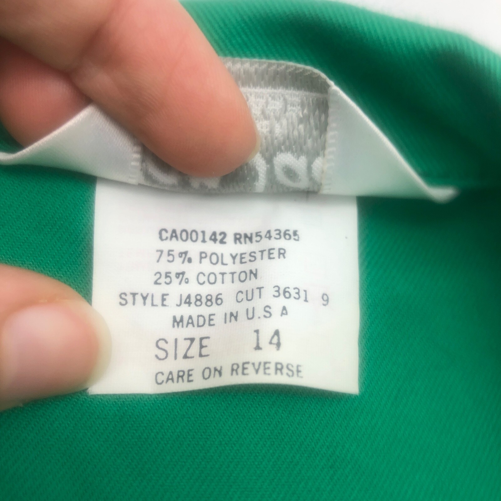 Green Blazer Tan Jay Brand 1980’s Vintage With Shoulder Pads