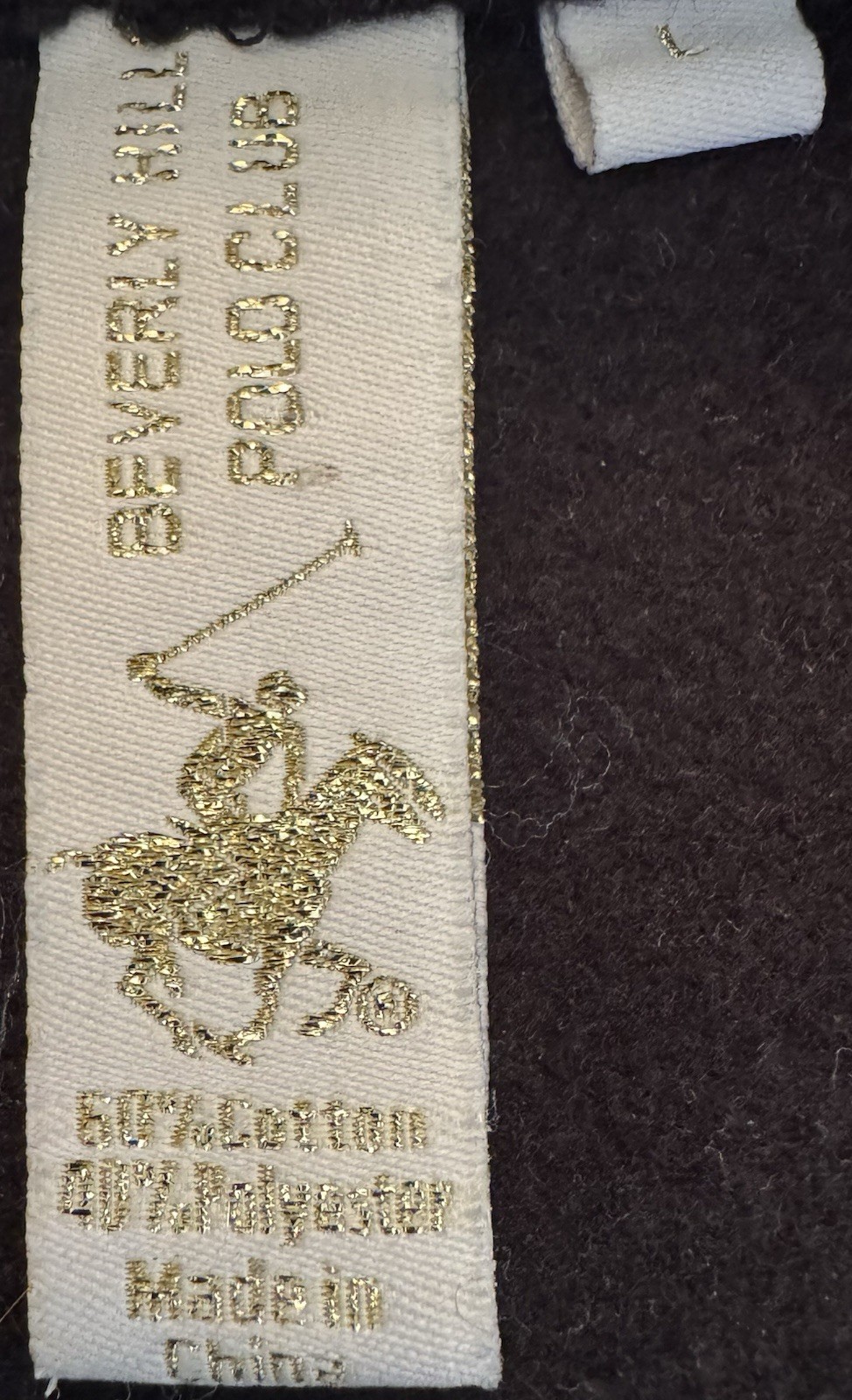 VTG BEVERLY HILLS POLO CLUB Black Velour Full Zip Hoodie Rhinestones & Pony (L)