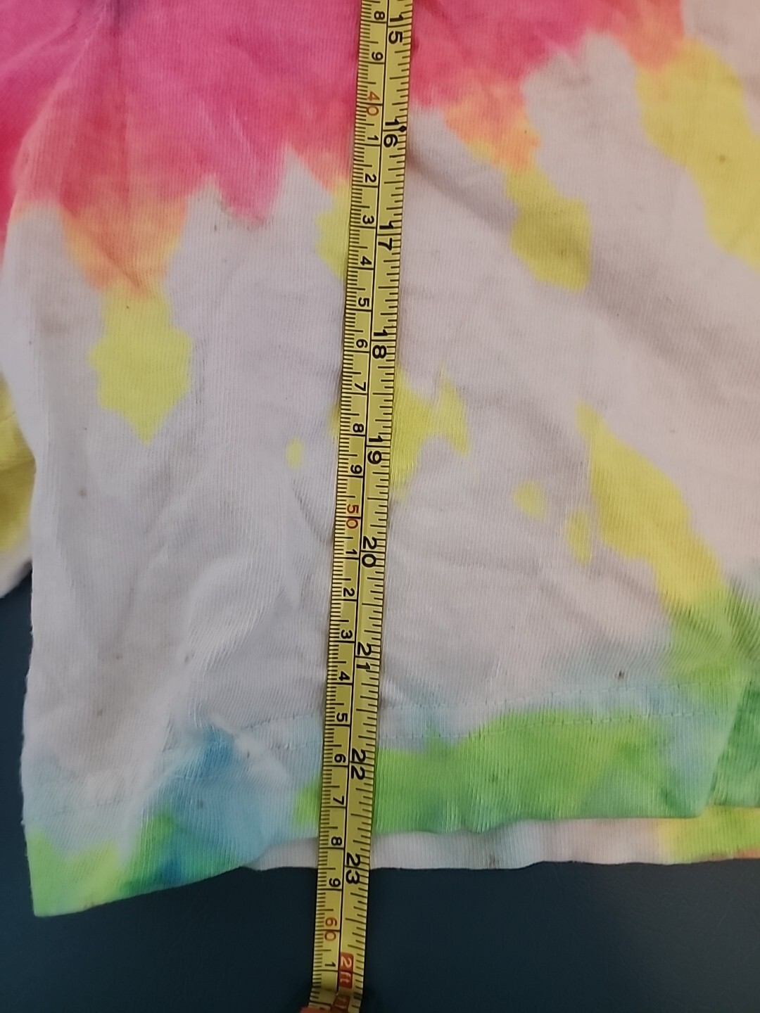 Vtg 90s In Gear Neon Rainbow Tie Dye Swirl Tunic Bahamas Shorts Womens