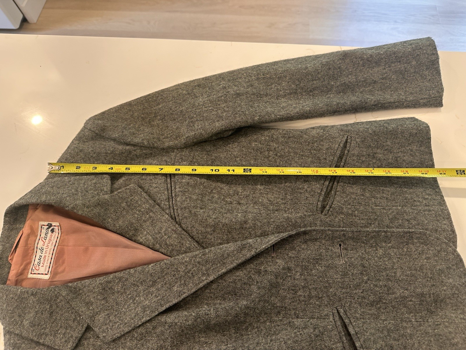 Vintage 1970s 100% Virgin Wool Casa de Lana Gray Tweed Blazer Approx Size 6-8
