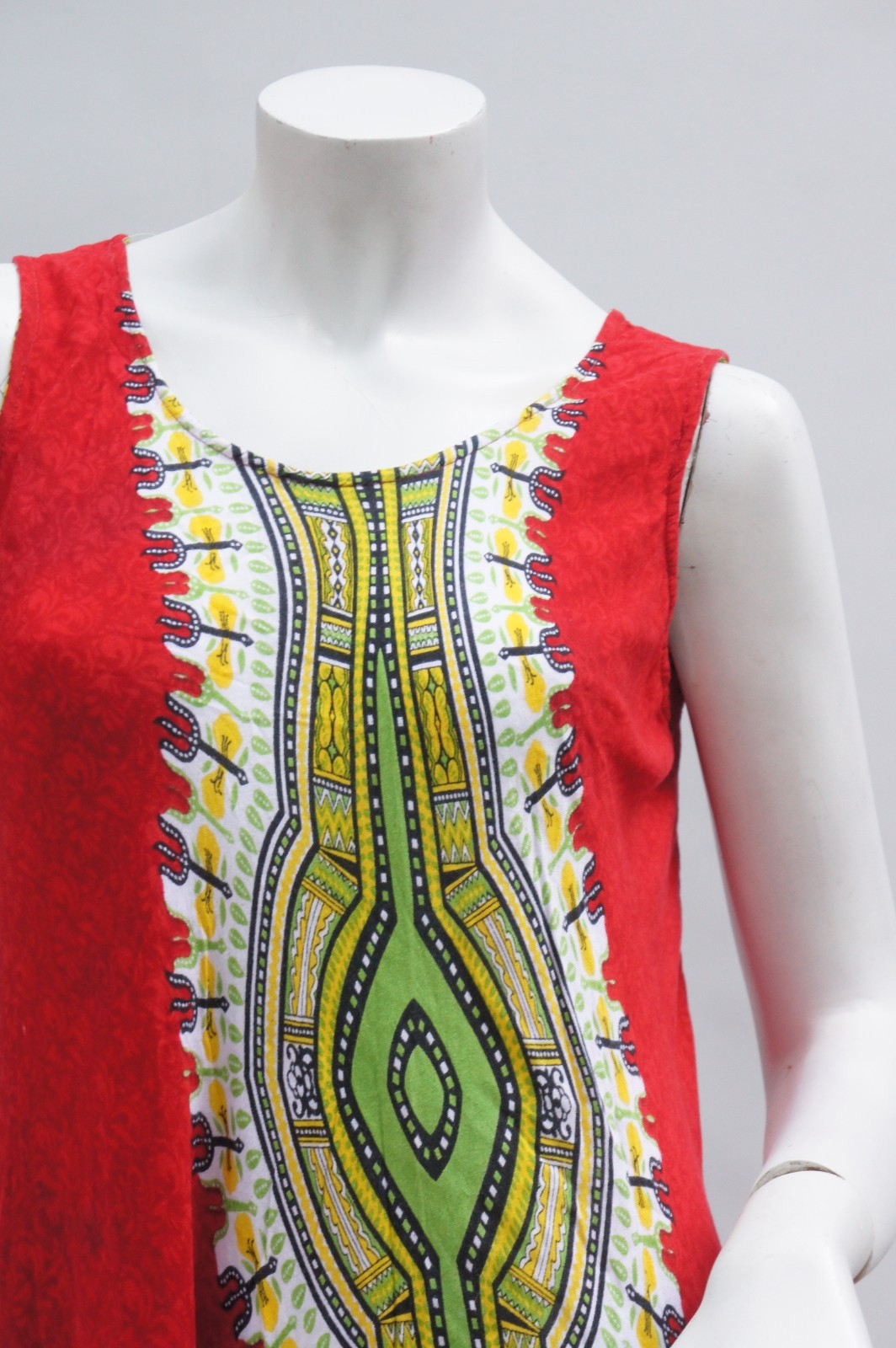 Vintage Indian Rayon Dress Boho Hippie Patio Dress