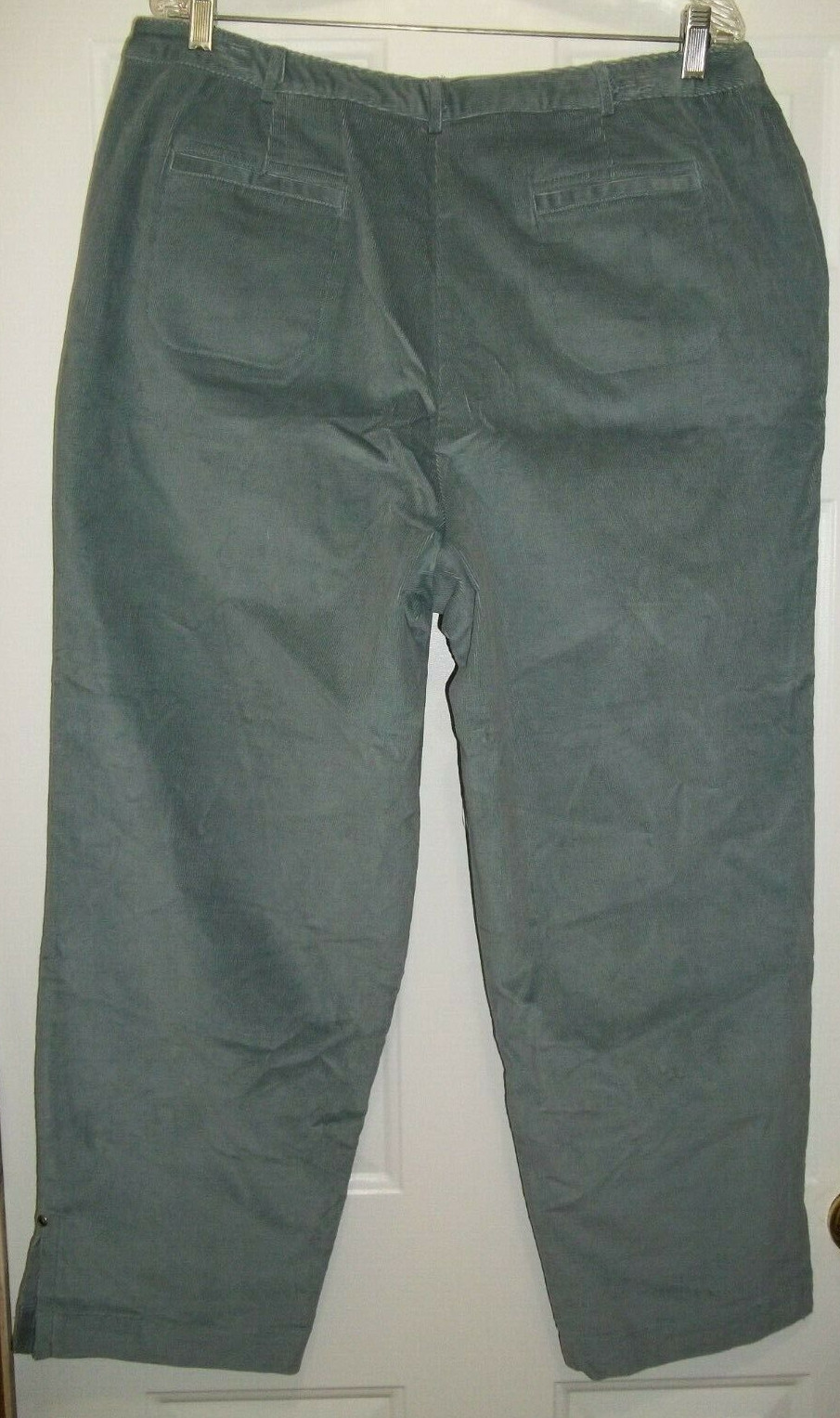 Evan Picone Womens Wide Leg Corduroy Pants Size 16W Blue High Waist Vintage NWT