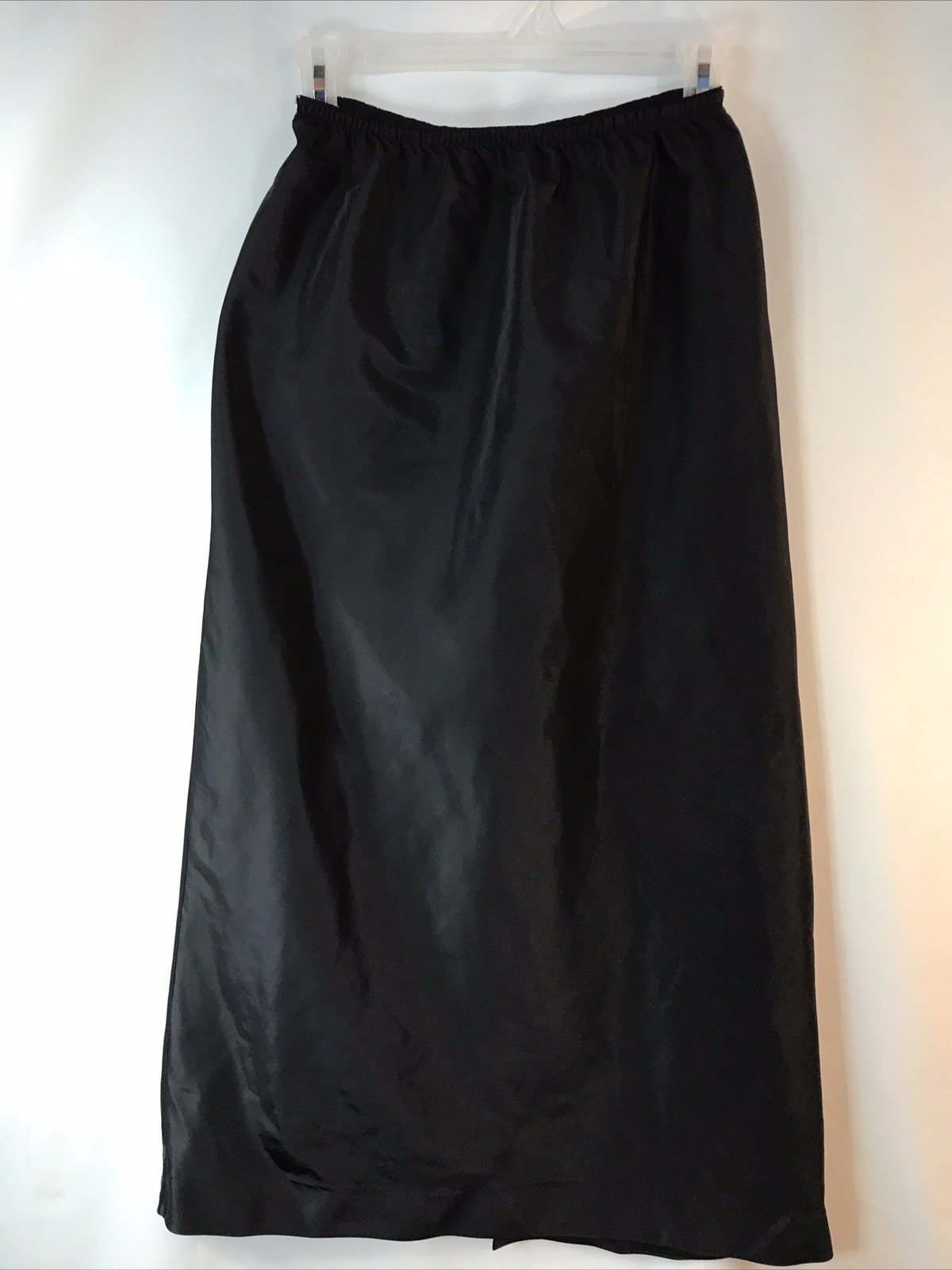 Vintage Gaymode 32” Maxi Half Slip Womens M BLACK Long Slit Elastic Waist h