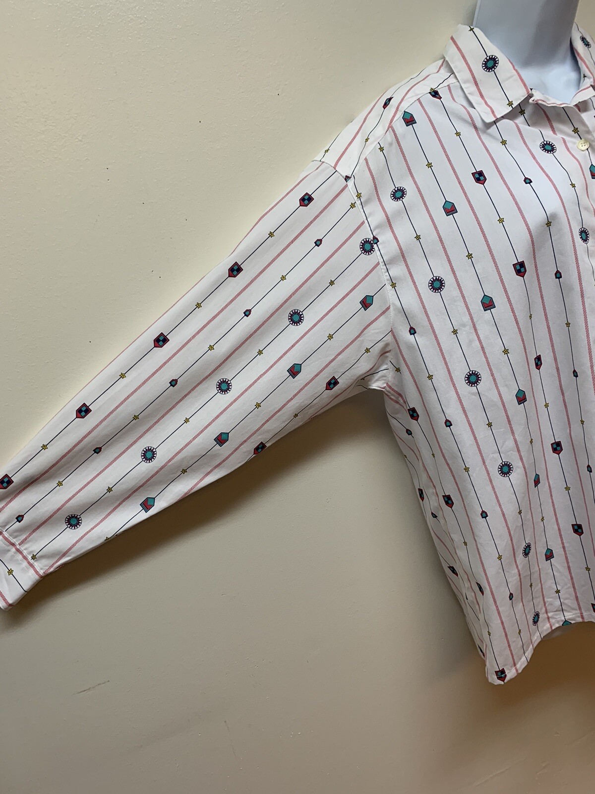 Vintage Levi’s Travelers Western Southwest Print Button up Shirt Blouse Size L
