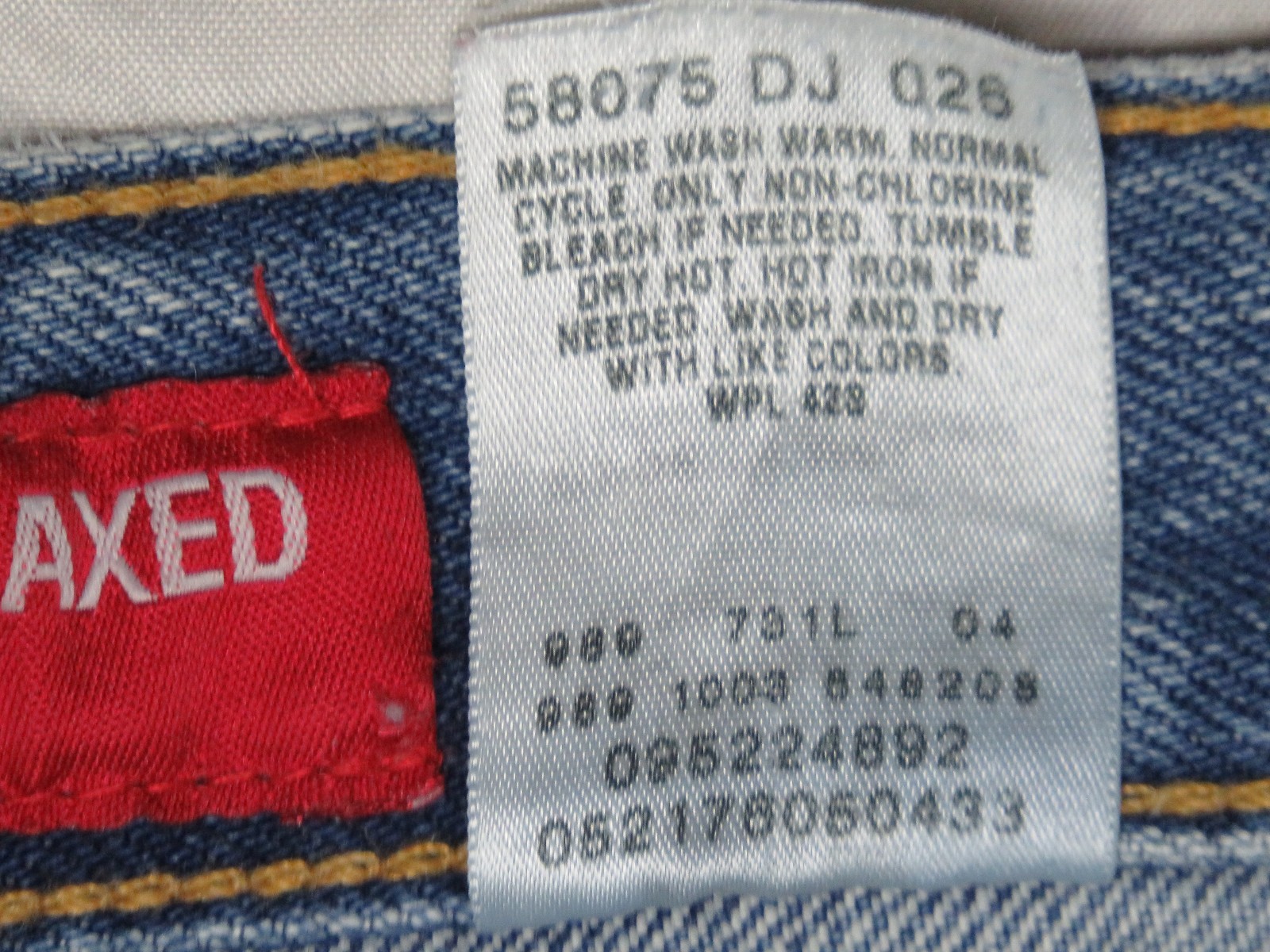 LEVIS BLUE JEAN WOMENS 550 16 MED (36×30) RELAXED TAPER COTTON DENIM VTG 2003