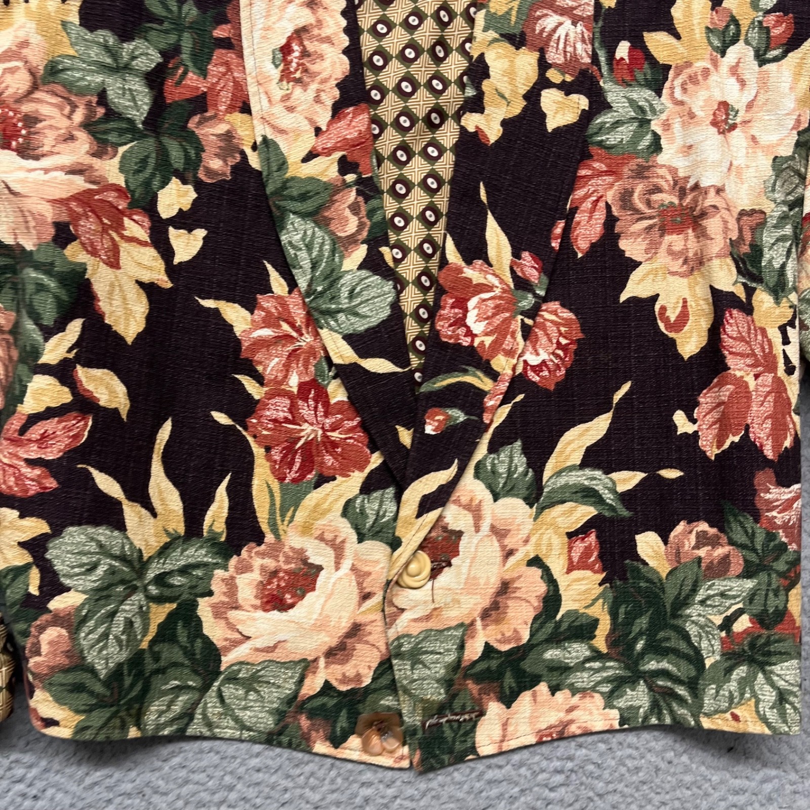 Vtg My Boyfriends Back Jacket Womens OS Floral Blazer Retro Cottagecore USA