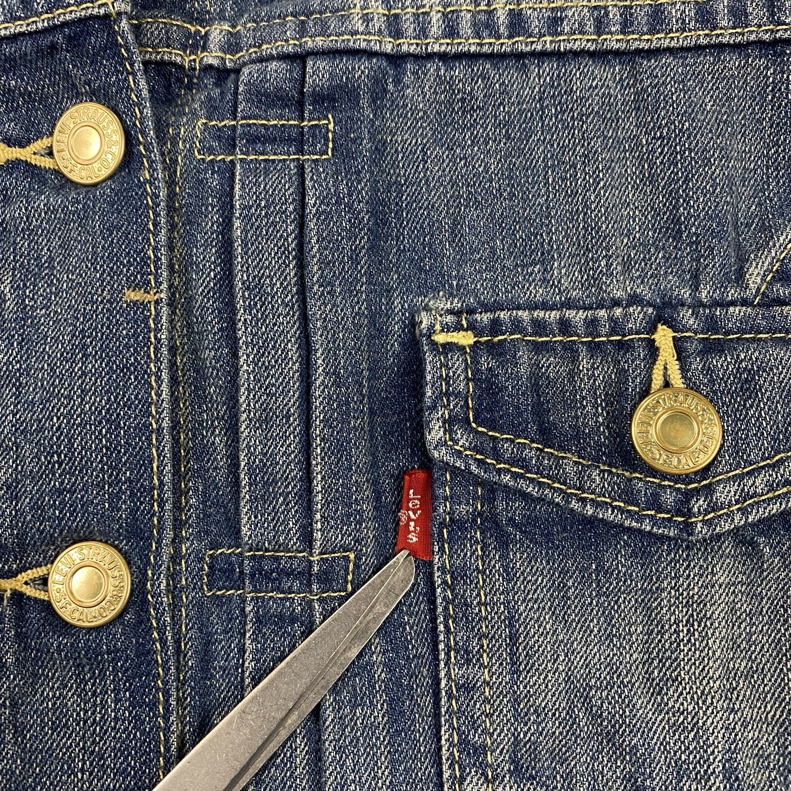 vintage LEVIS Type 1 style denim jacket Womens M trucker cropped jean 2010s y2k