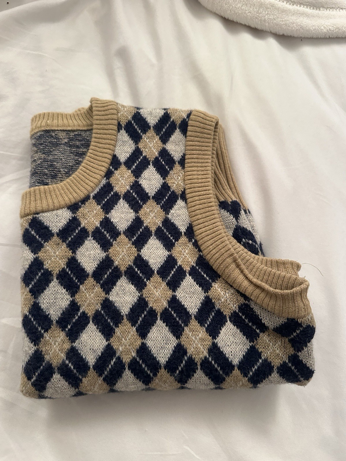 Vintage One of A Kind School Girl Checker Vest Pullover Size Small Sweater