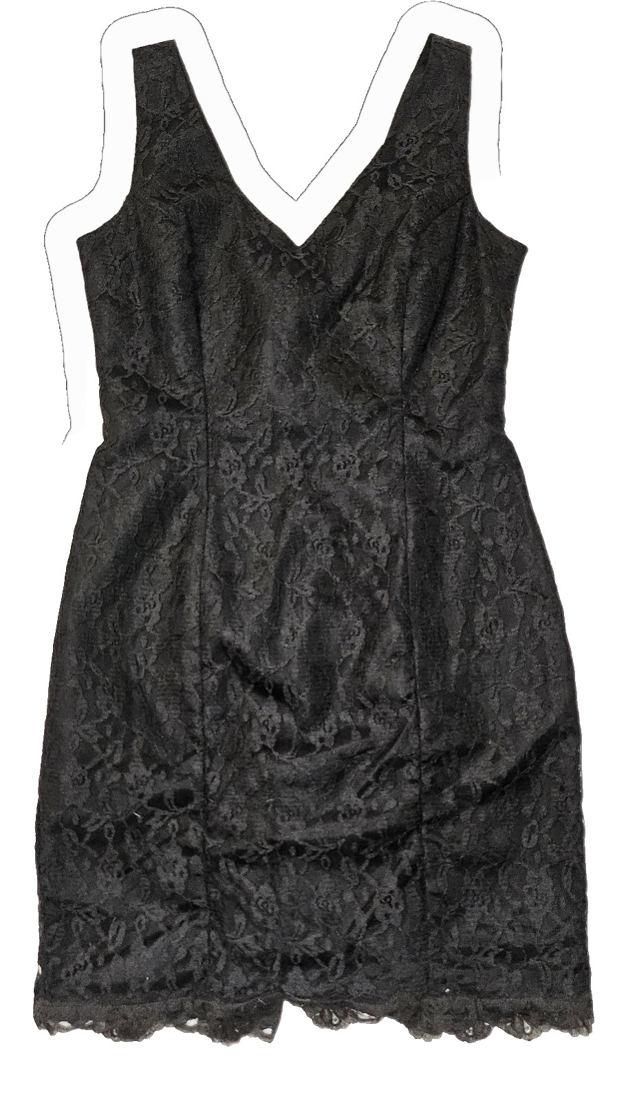 VTG Steppin Out Black Lace Sheath Mini Dress Sz 7 90s Whimzigoth Dark Coquette
