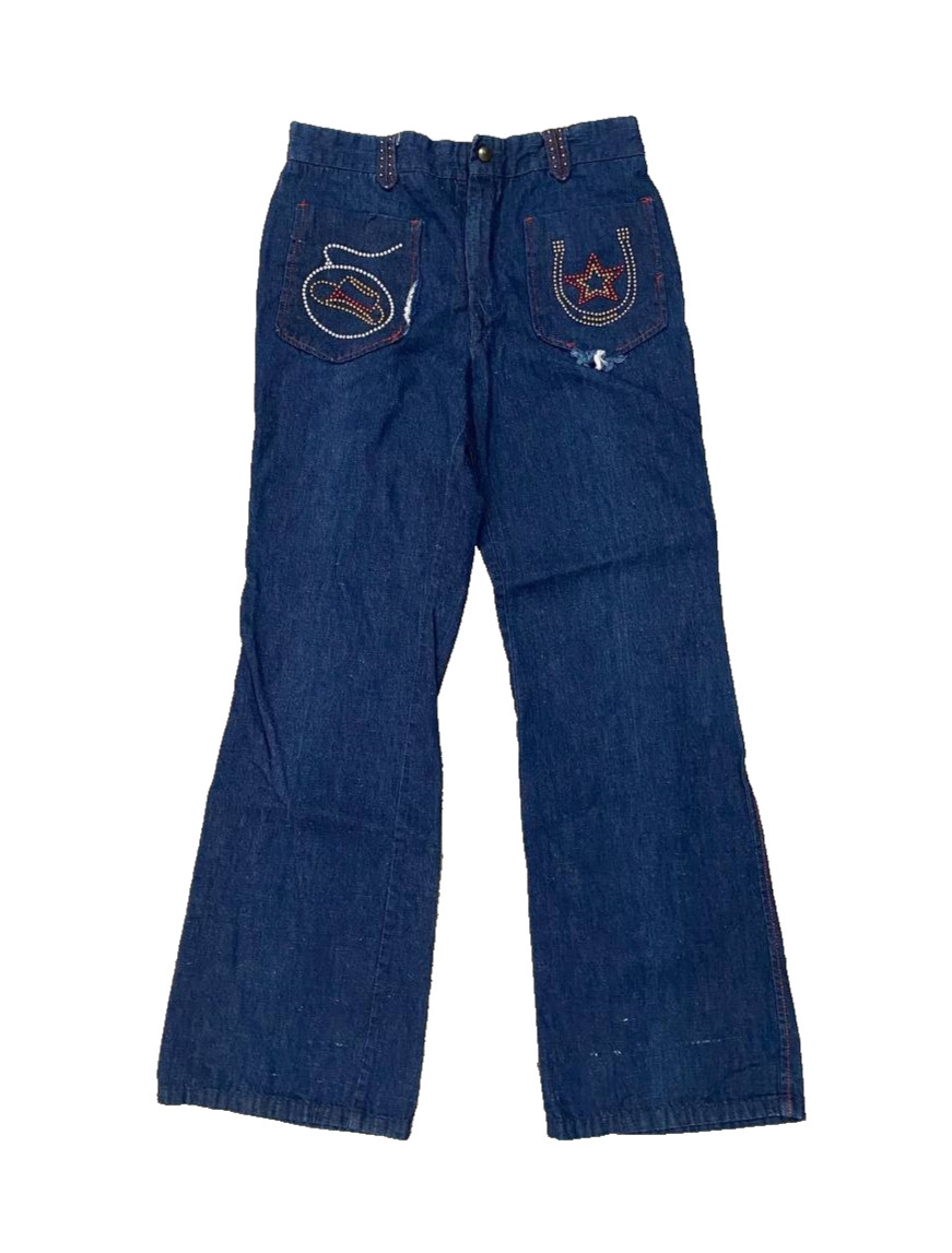Vintage Ranchcraft Women’s Denim Jeans – Western Appliqué, Sz 29×31