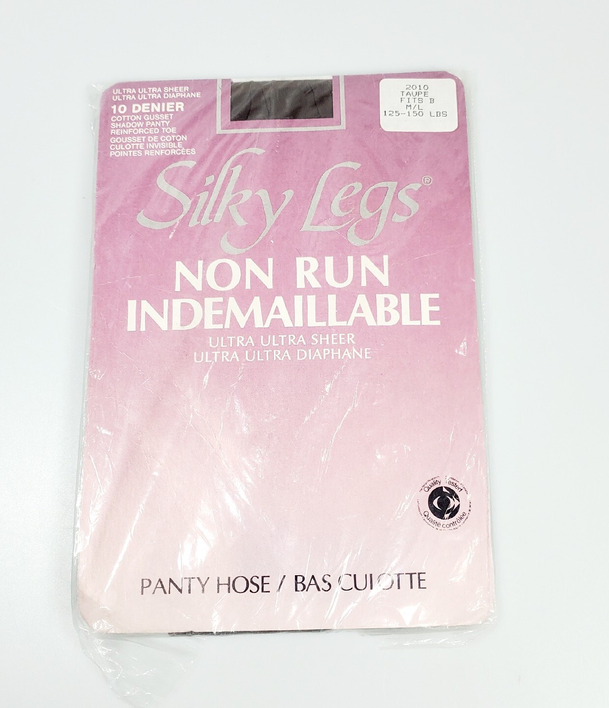 Silky Legs Vintage Pantyhose Non Run Ultra Ultra Sheer Size M/L Taupe 10 Denier