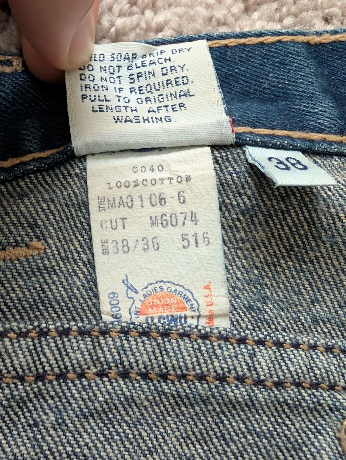 VTG Calvin Klein Jeans Womens 38×36 VTG Hemmed To 36×30 High-Rise USA 70s 80s