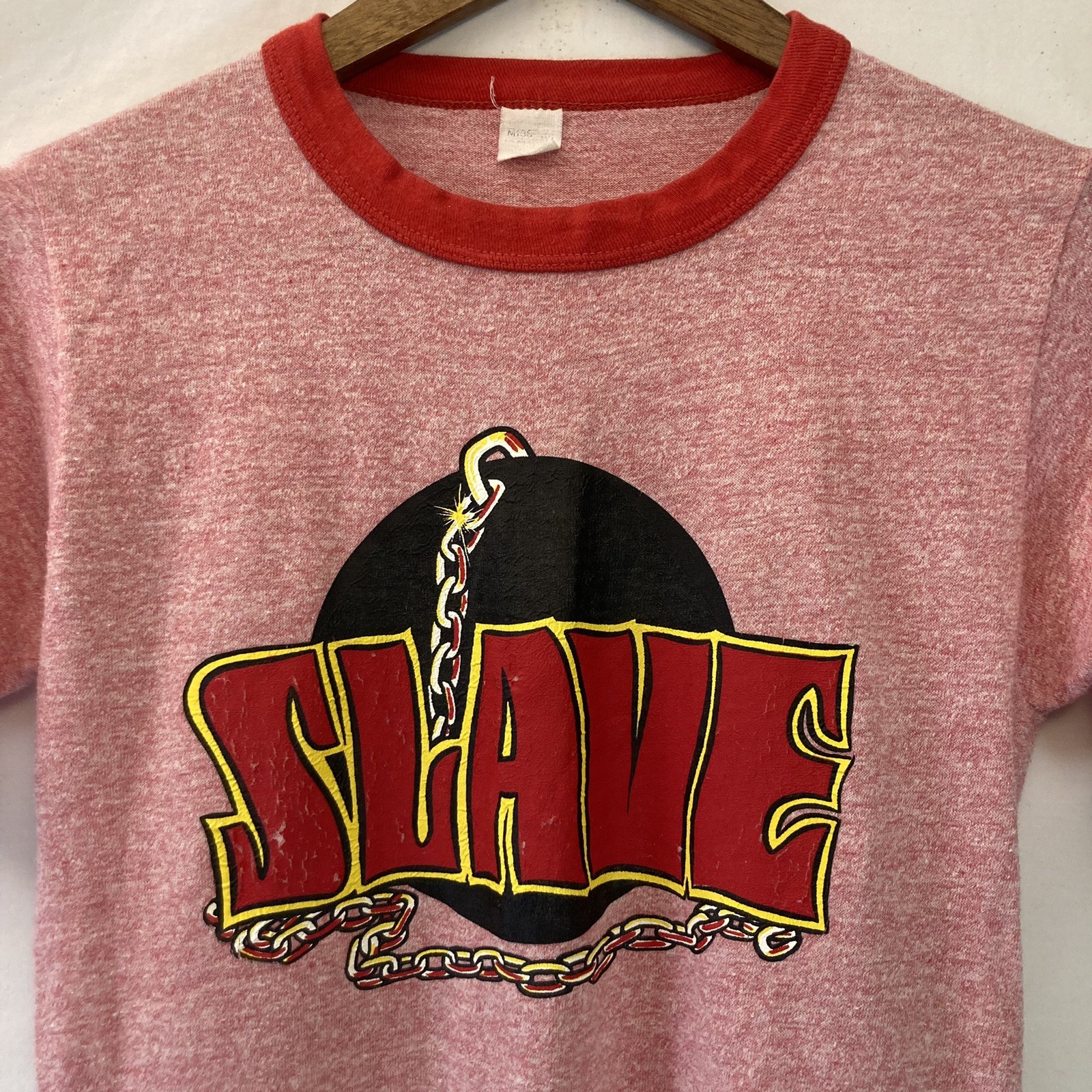 Vintage 70s Slave Band Tshirt Women’s S Single Stitch Ringer RARE Funk Soul R&B