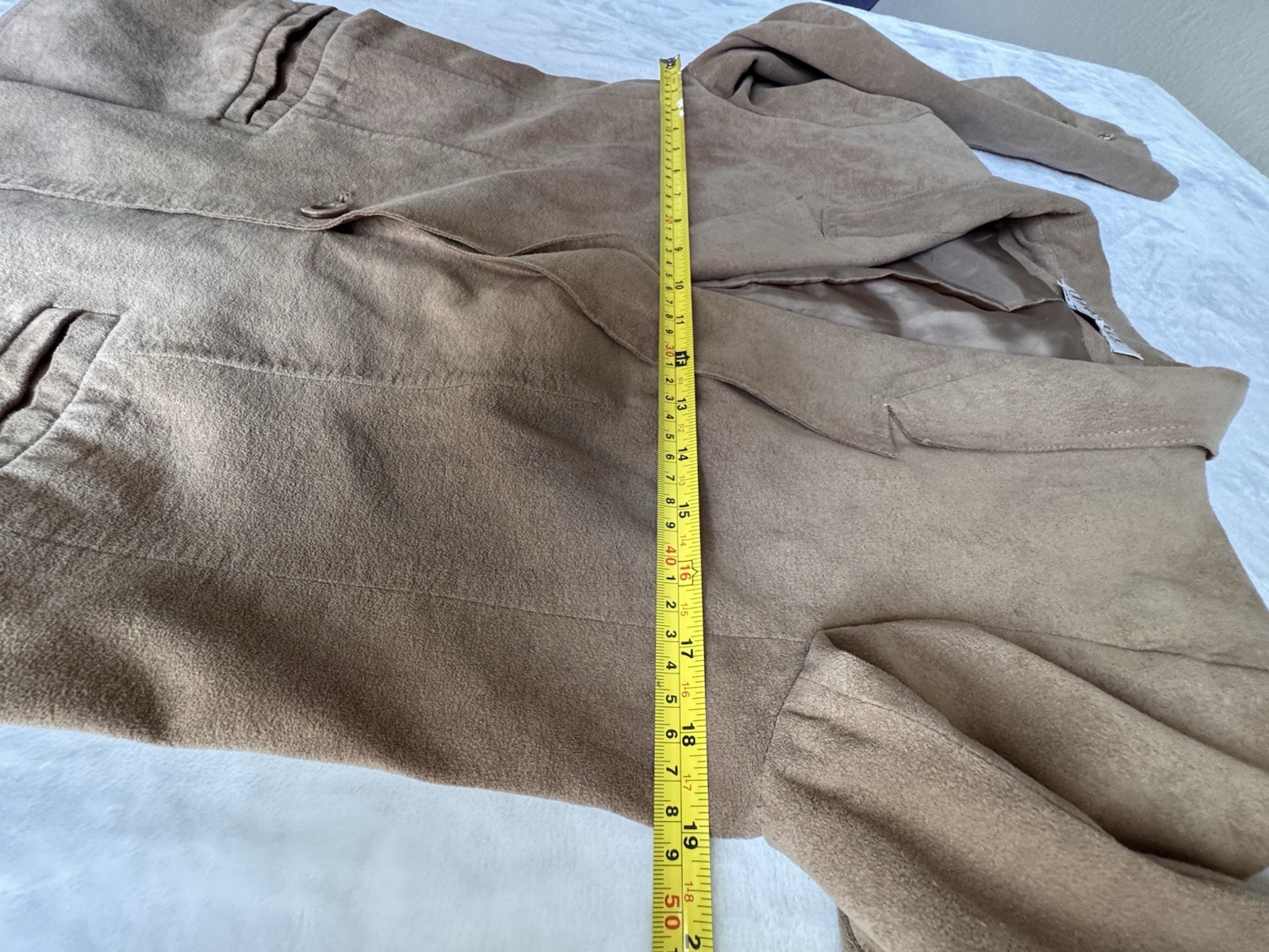 Vintage 70s Count Romi Ultrasuede Blazer Jacket Taupe Tan USA Made ILGWU S M⁠