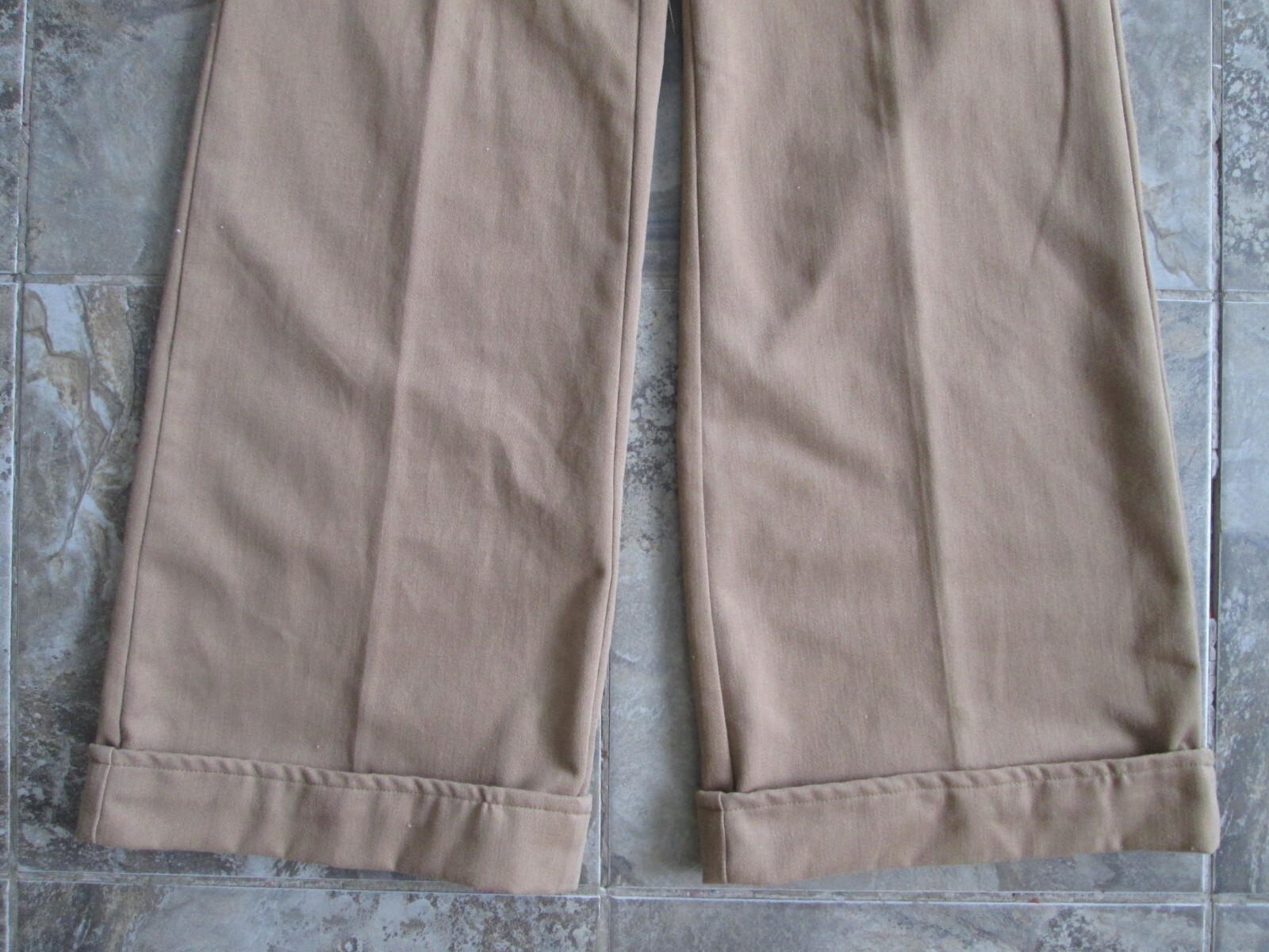 Vintage Original 70s Mom Pants 22×30 High Waist Wide Straight Leg Brow READ