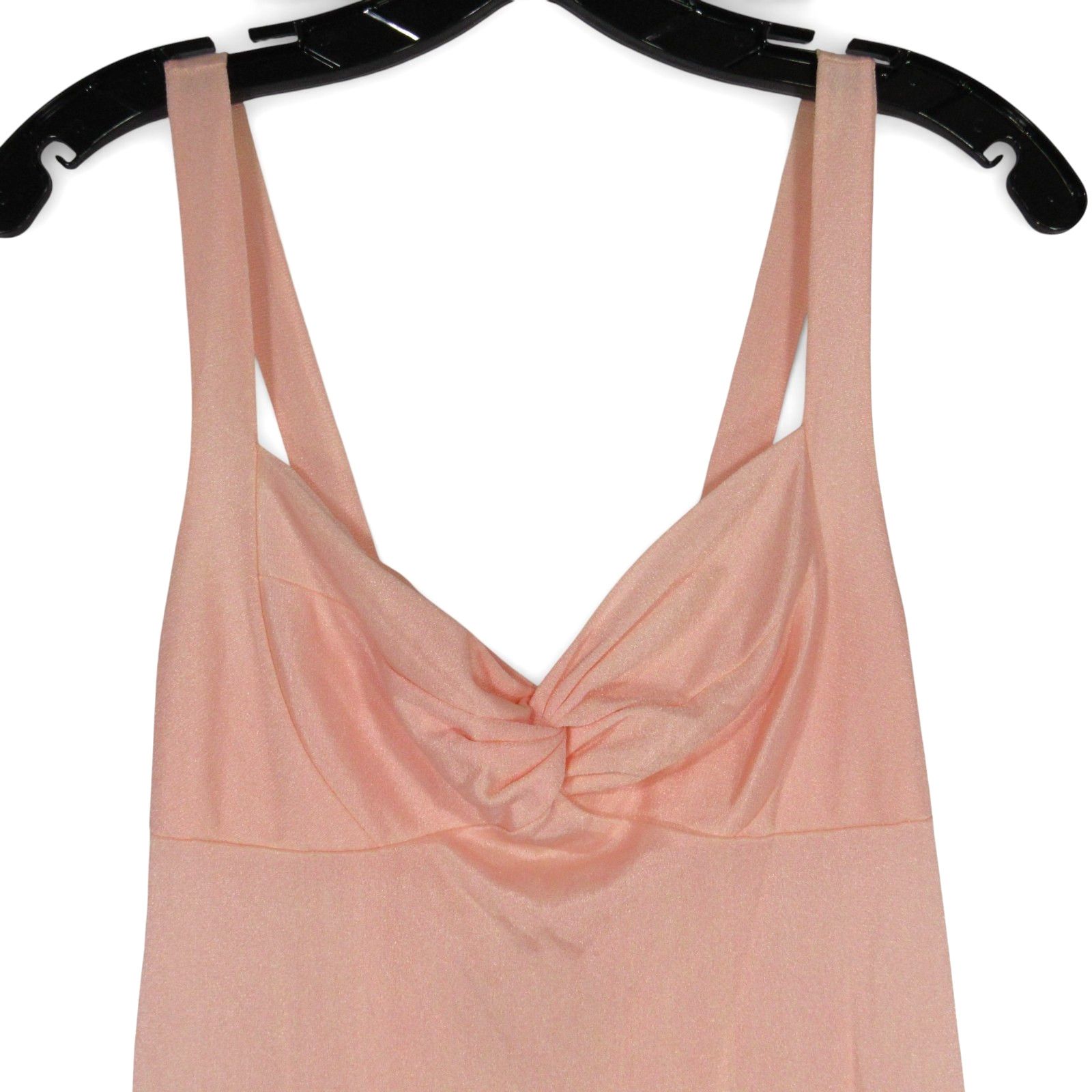 VTG MISTEE 2Pc Silky NYLON Peachy Pink PEIGNOIR Button ROBE/NIGHTGOWN SET Sz S
