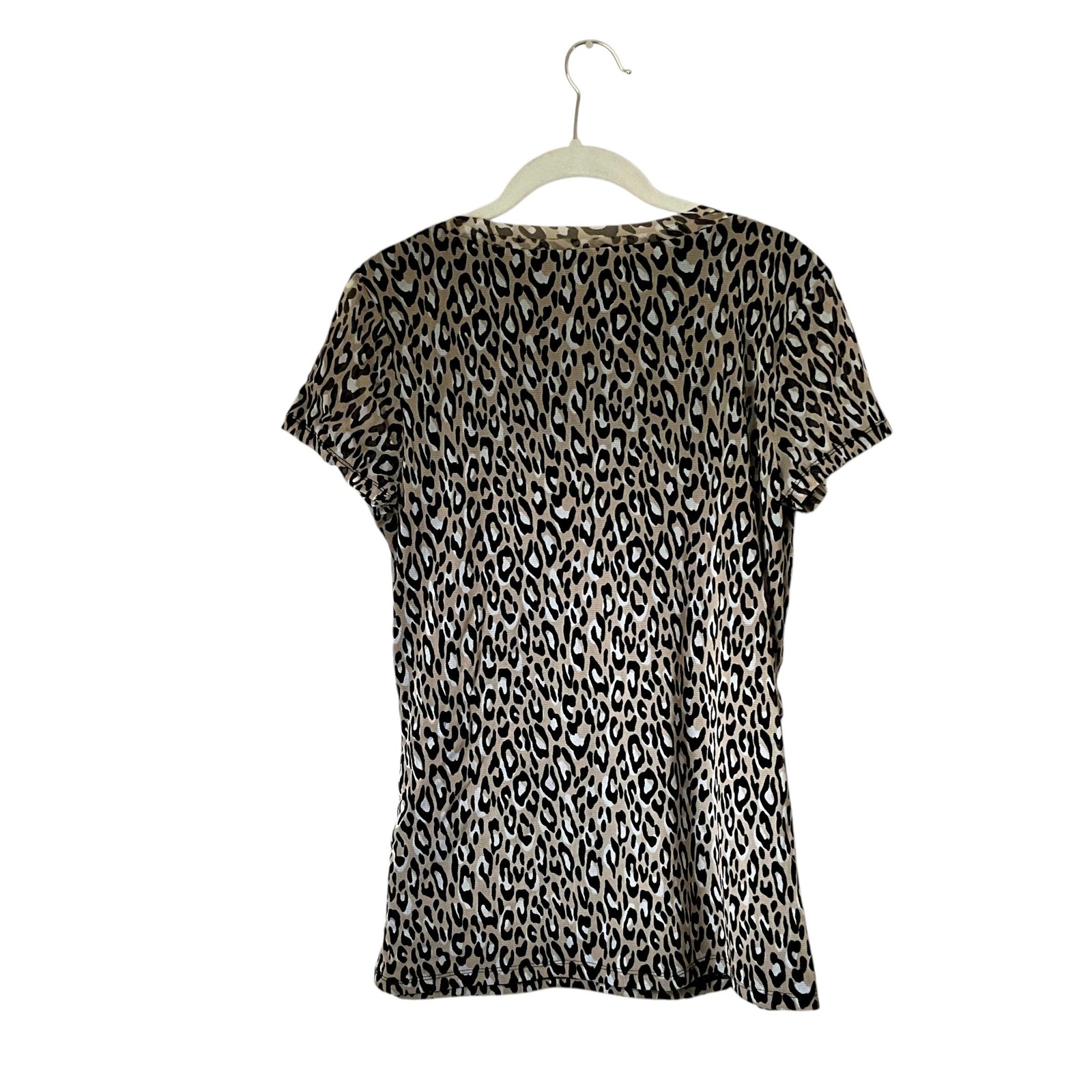 Dana Buchman Leopard Print Blouse: 90s, Y2K