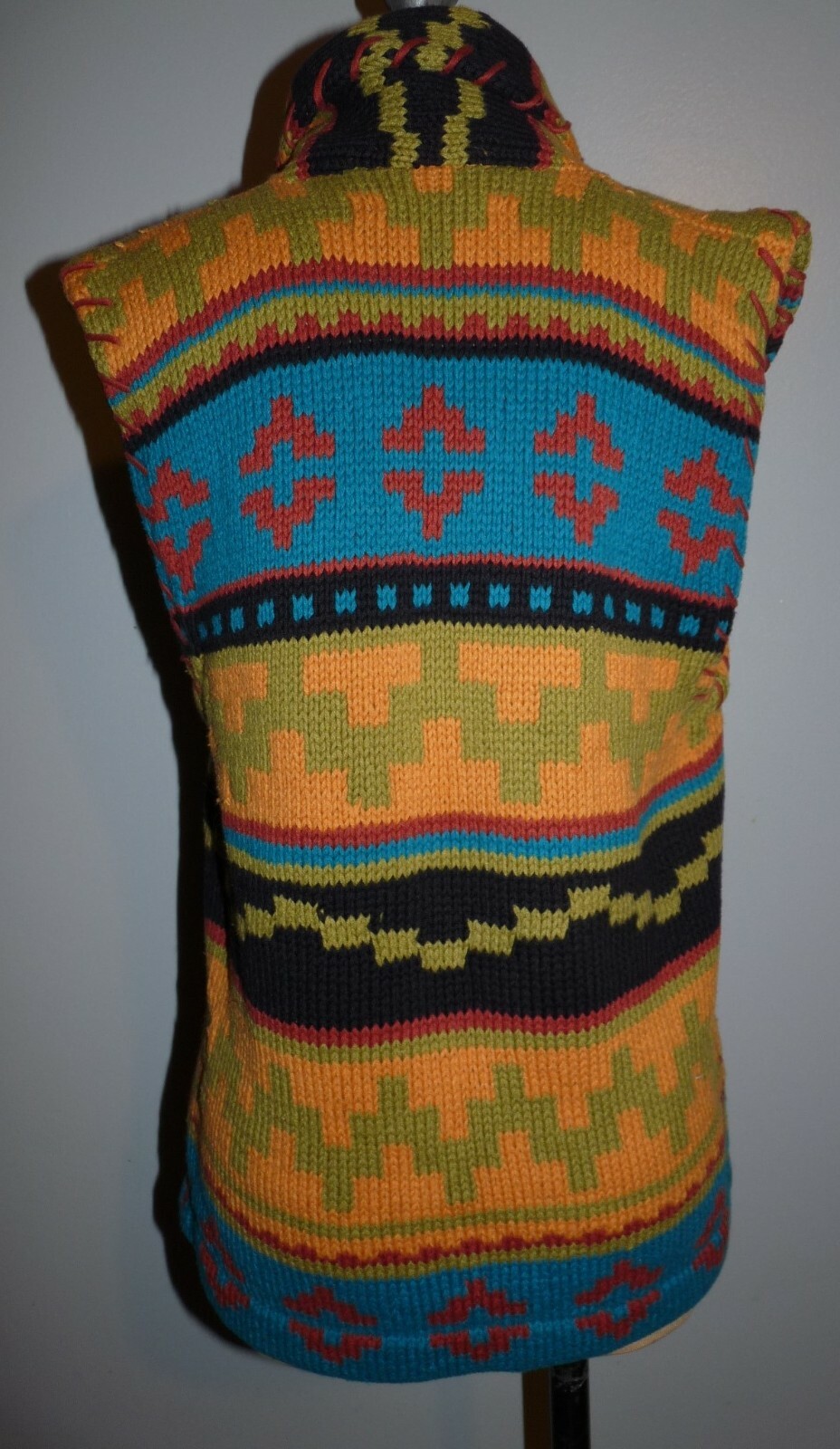 Vintage Country Shop Marshall Fields Hand Knit Cotton Western Sweater SMALL SALE
