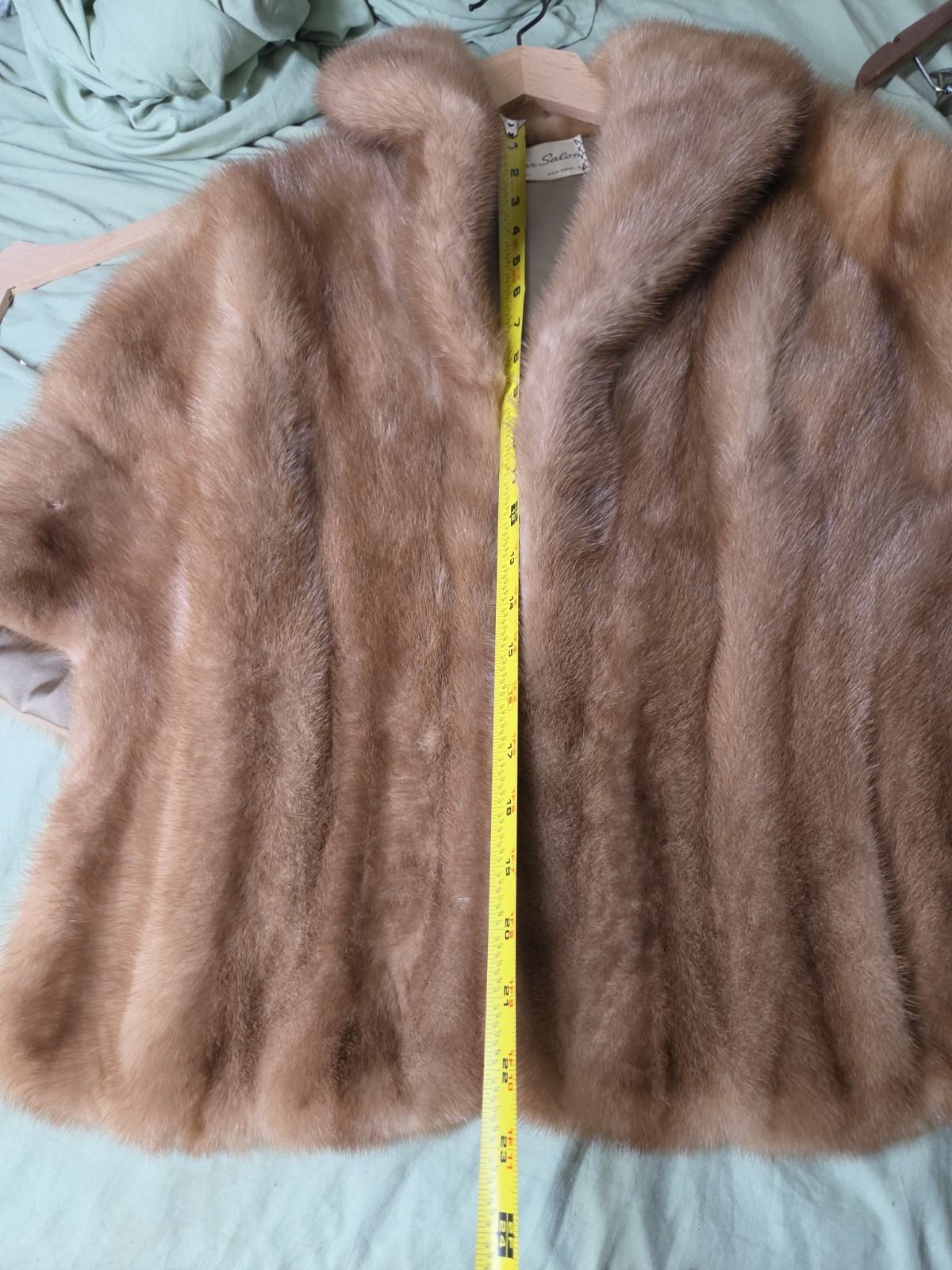 Vintage 70s The Fur Salon Women’s Tan Genuine Mink Fur Coat Mob Wife Old Money
