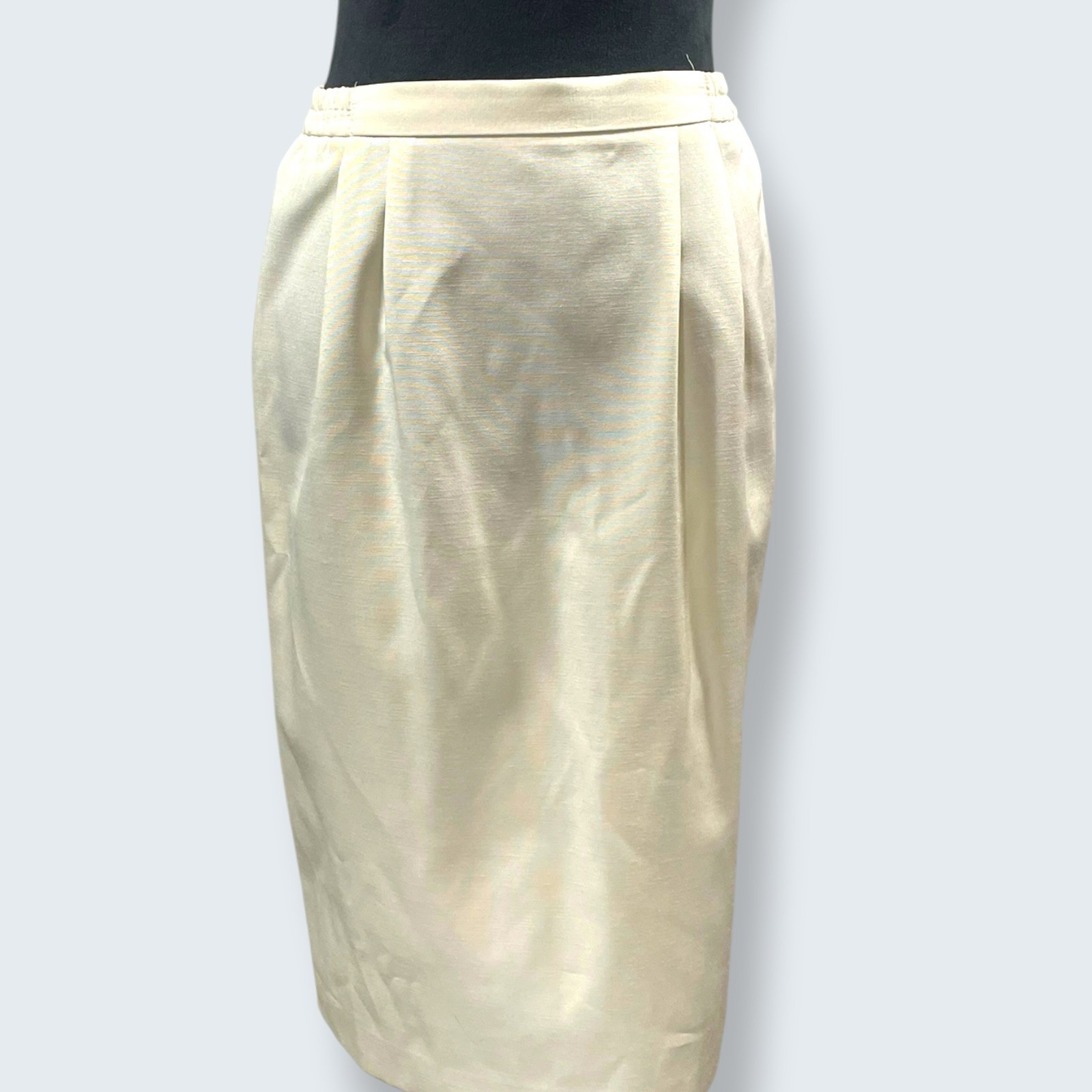 Vintage Abby Kent Ivory Satin Suit Set Sequin Applique 3pc USA 6/8