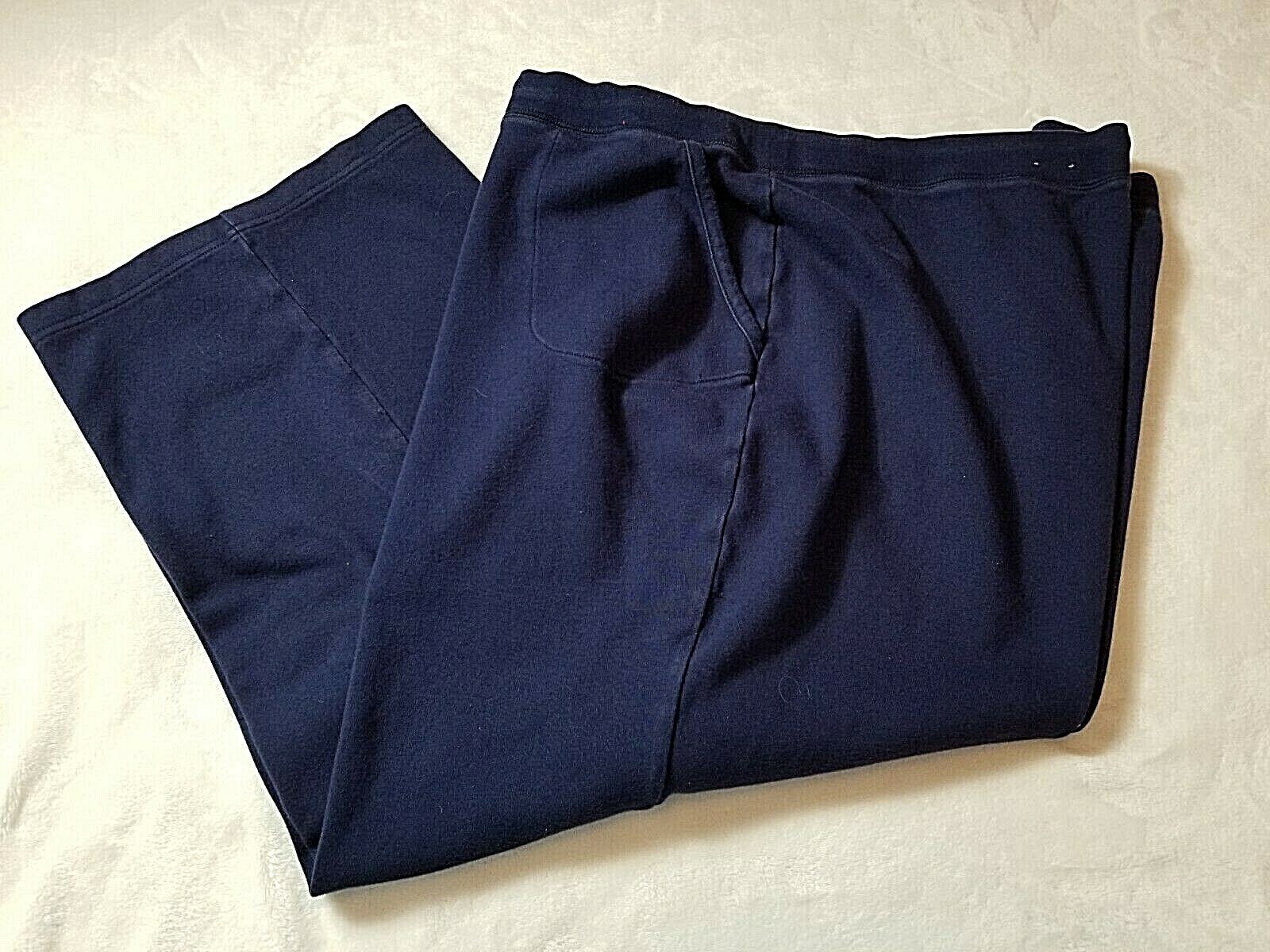 Avenue Women’s Sweat Pants Size 30/32 Blue w/Drawstring at Waist Preowned