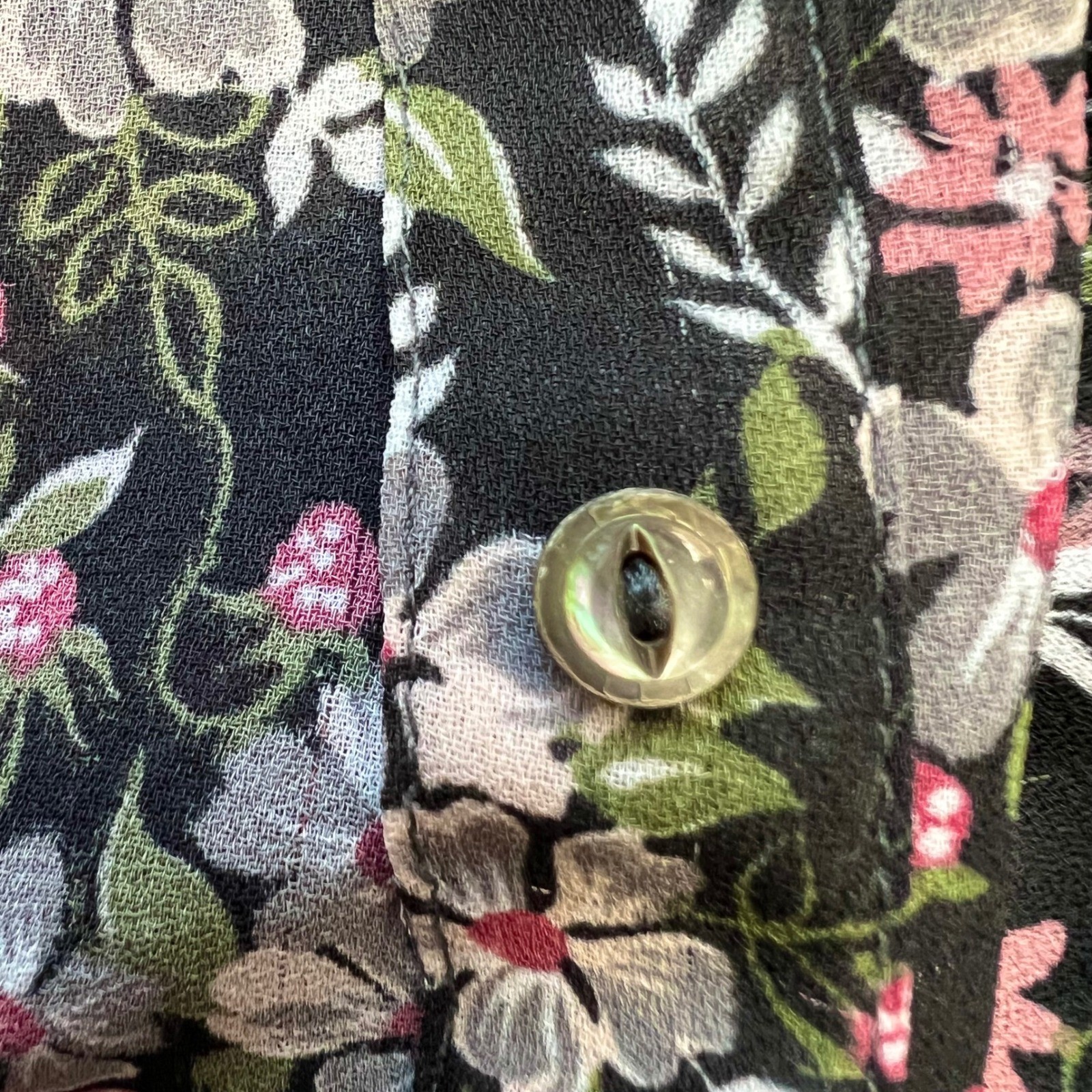 VTG 70s Givenchy for Chesa Floral Blouse 10 Office Siren Dark Fairy French Girl