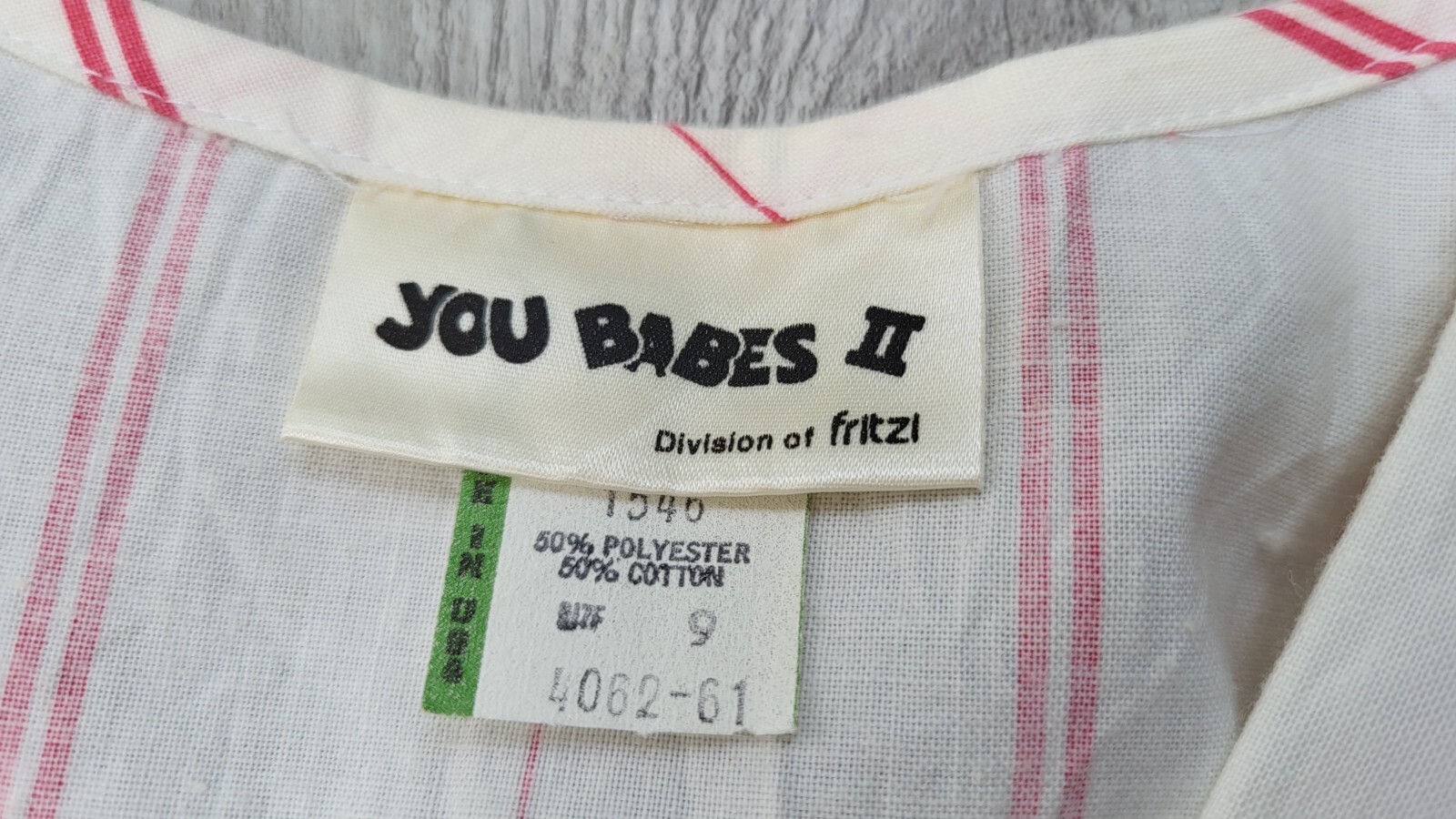 Vintage 1980/90s YOU BABES II Fritzi Pink Stripe Jumpsuit – Size S