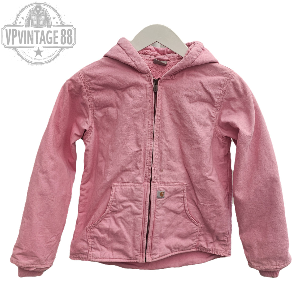 Vintage Carhartt Pink Hooded Bomber Women’s Jacket USA Genuine
