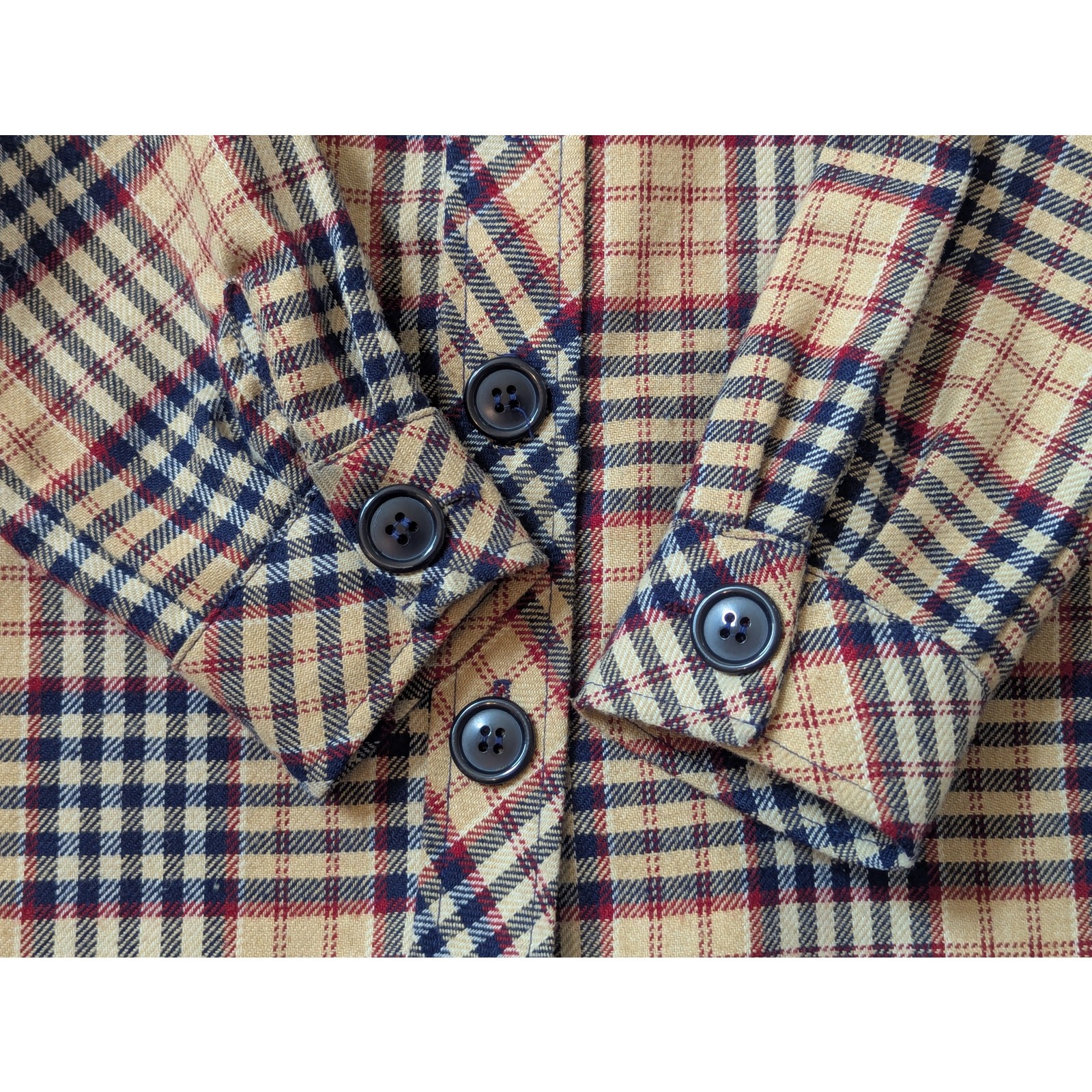 VTG 70s Bobbie Brooks Plaid Shacket S Dark Academia Retro Preppy ILGWU