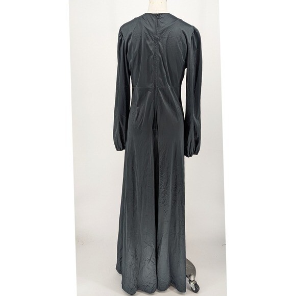 Vintage Dutchess Front Tie Wide Leg Jumpsuit Black 13 retro hippie party casual