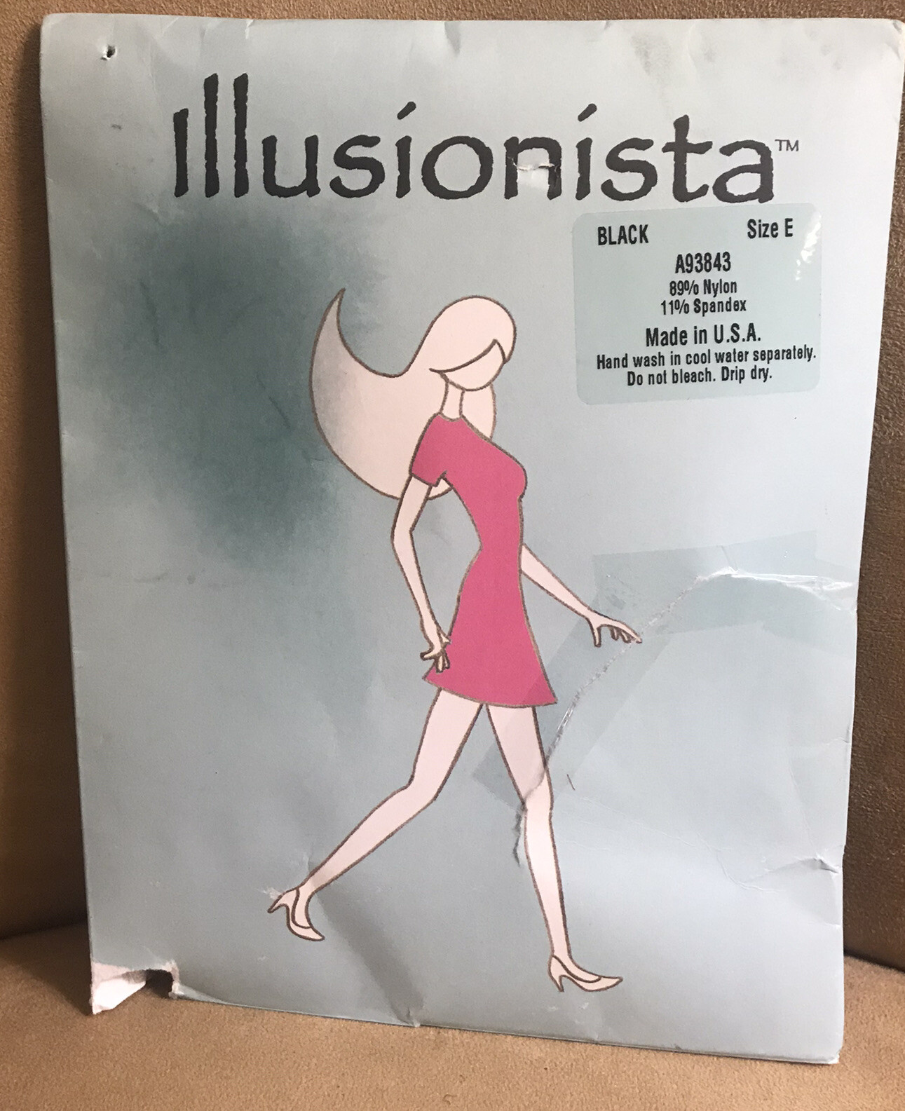 NEW QVC Breezies Women Black Pantyhose (Size E) Illusionista UltimAir USA