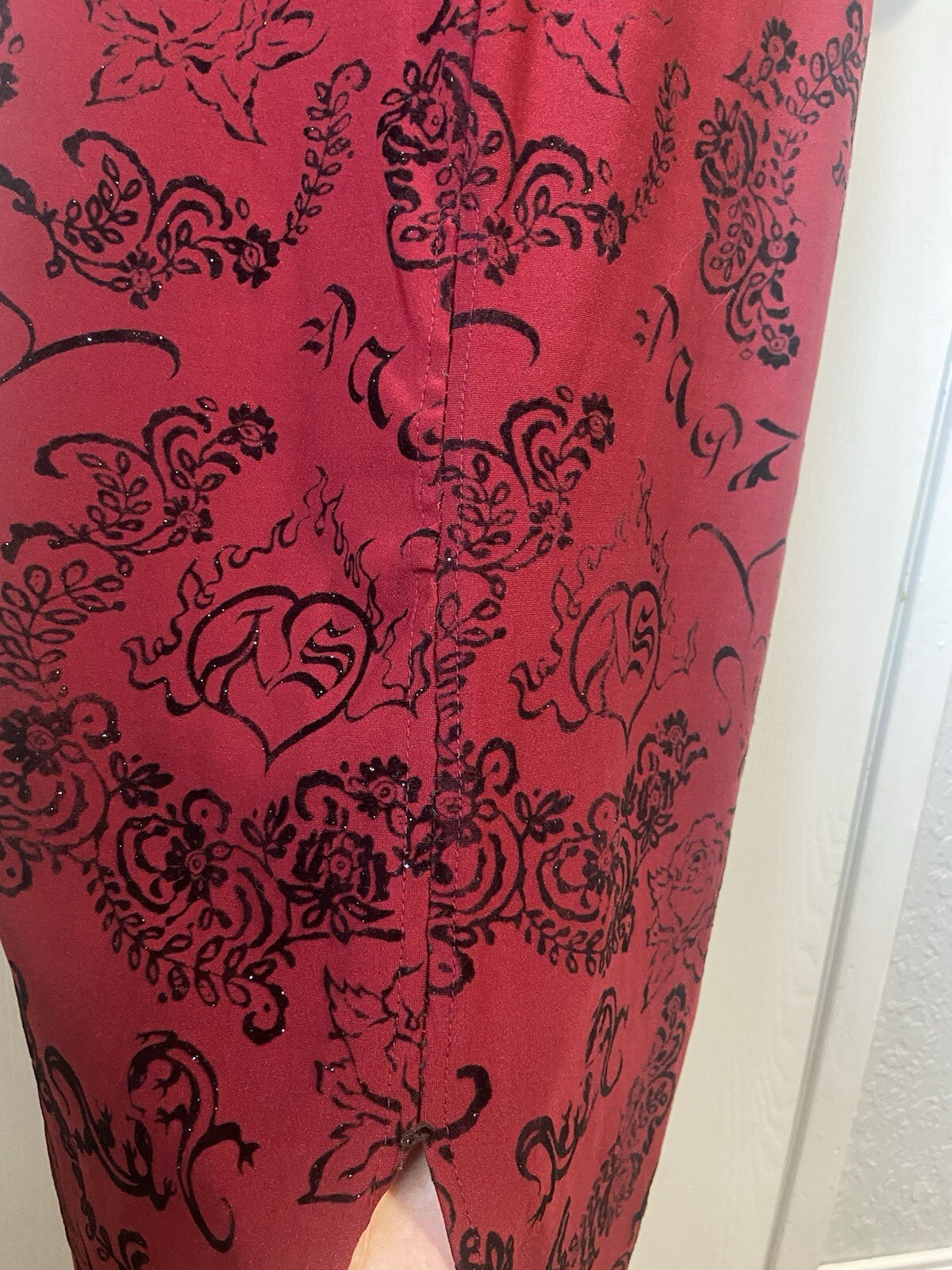 Vintage Y2K Dress Whimsigoth Fairy Grunge Maxi Floral Glitter Small Medium