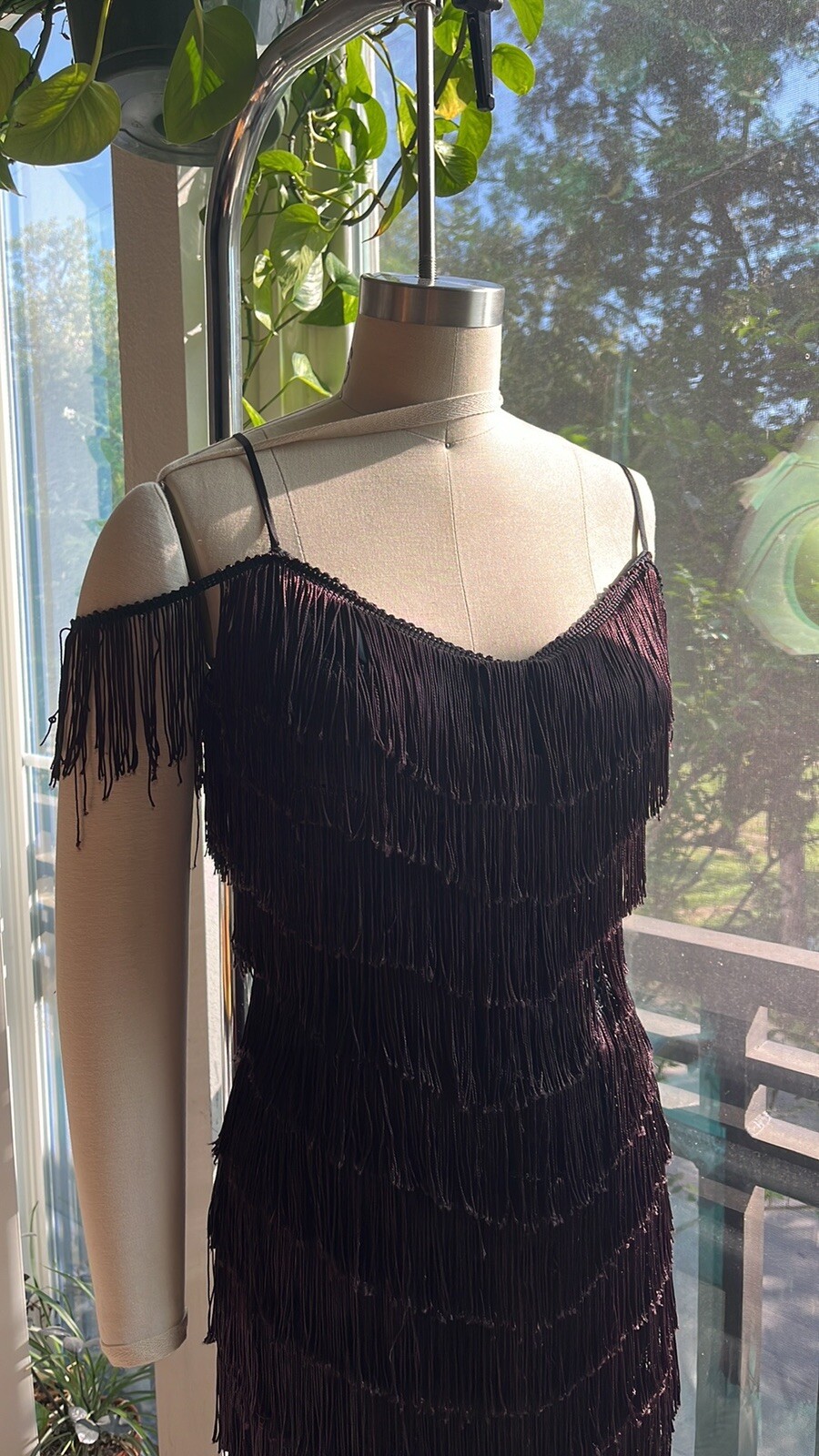 Vintage 80s TD4 by Electra Fringed Flapper Dress
