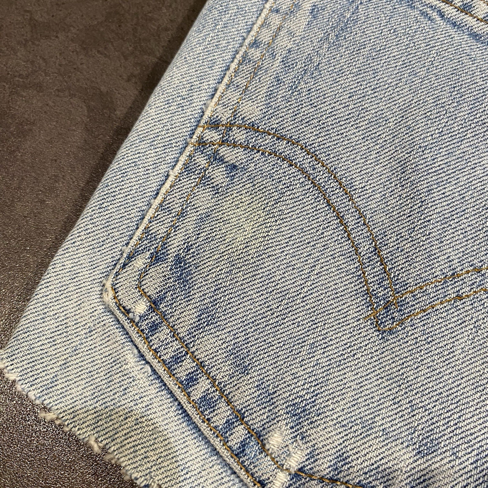 Vintage 70s Levi’s Orange Tab Light Wash Cutoff Shorts Distressed 80s 90s READ