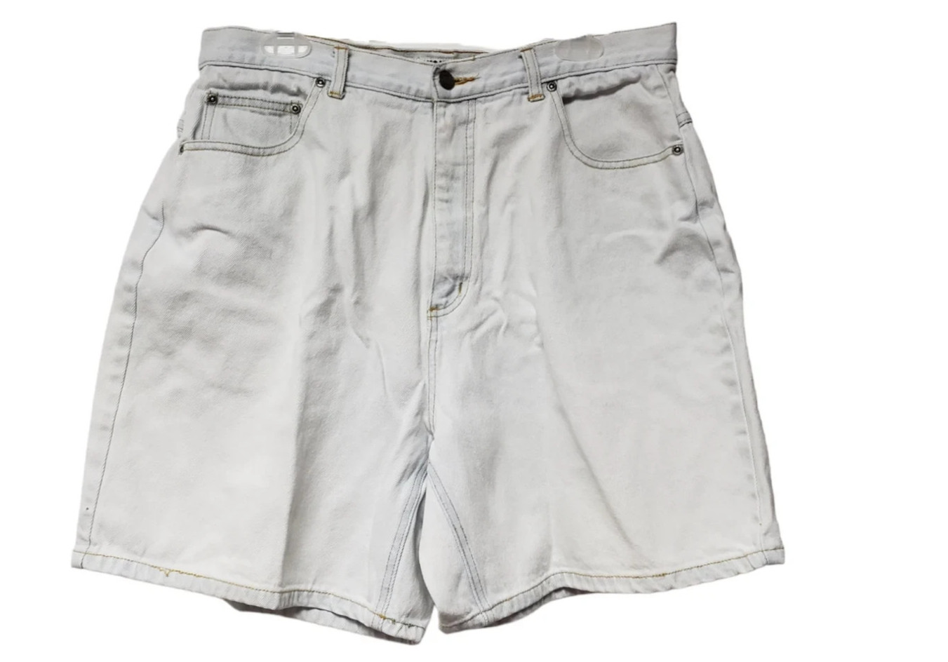 80s Original Corniche Jeans Clothing light wash faded high rise shorts sz17 / 18
