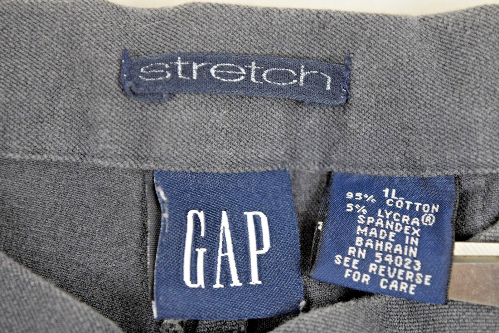 Vintage Pants Gap Size 1L 90s Soft Charcoal Gray Stretch Tapered Made Bahrain