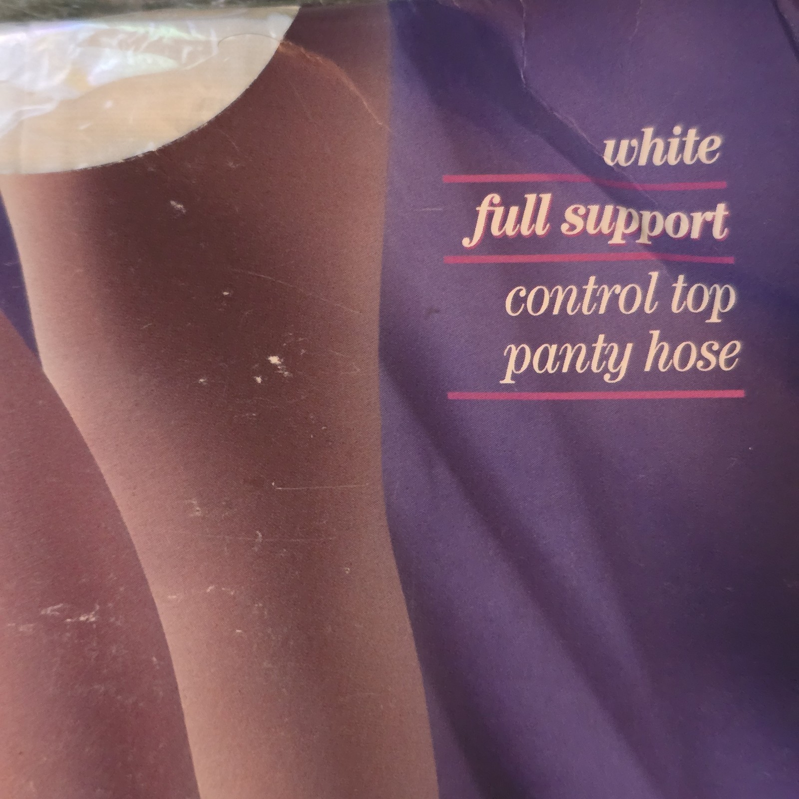 Vtg Landau True Support Pantyhose Medical Nursing White Nylons Control Top ~Prop