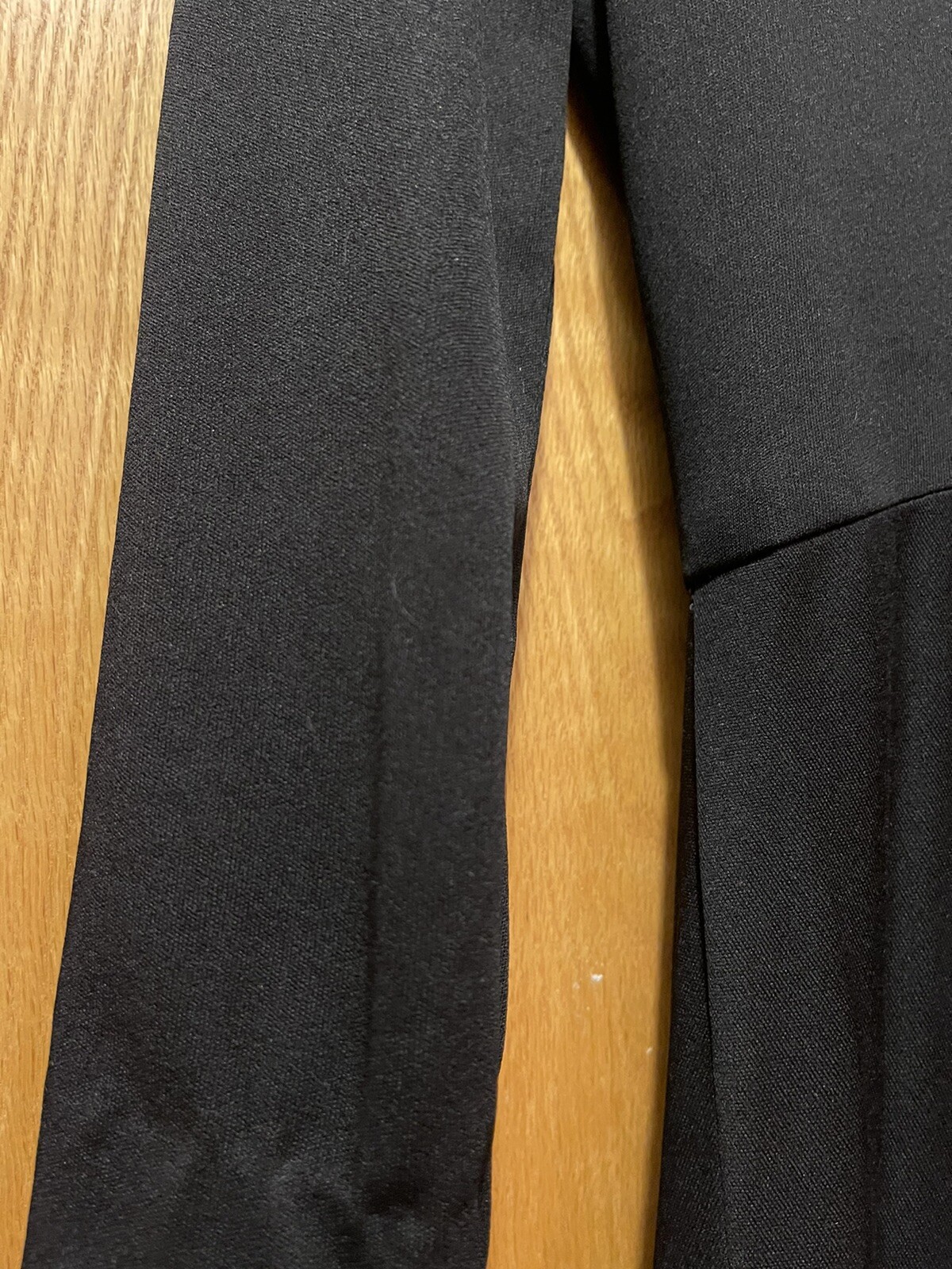 Vtg Ava Gabor by Estevez Black knit long Dress Size 8/9 V Neck Zipper Back