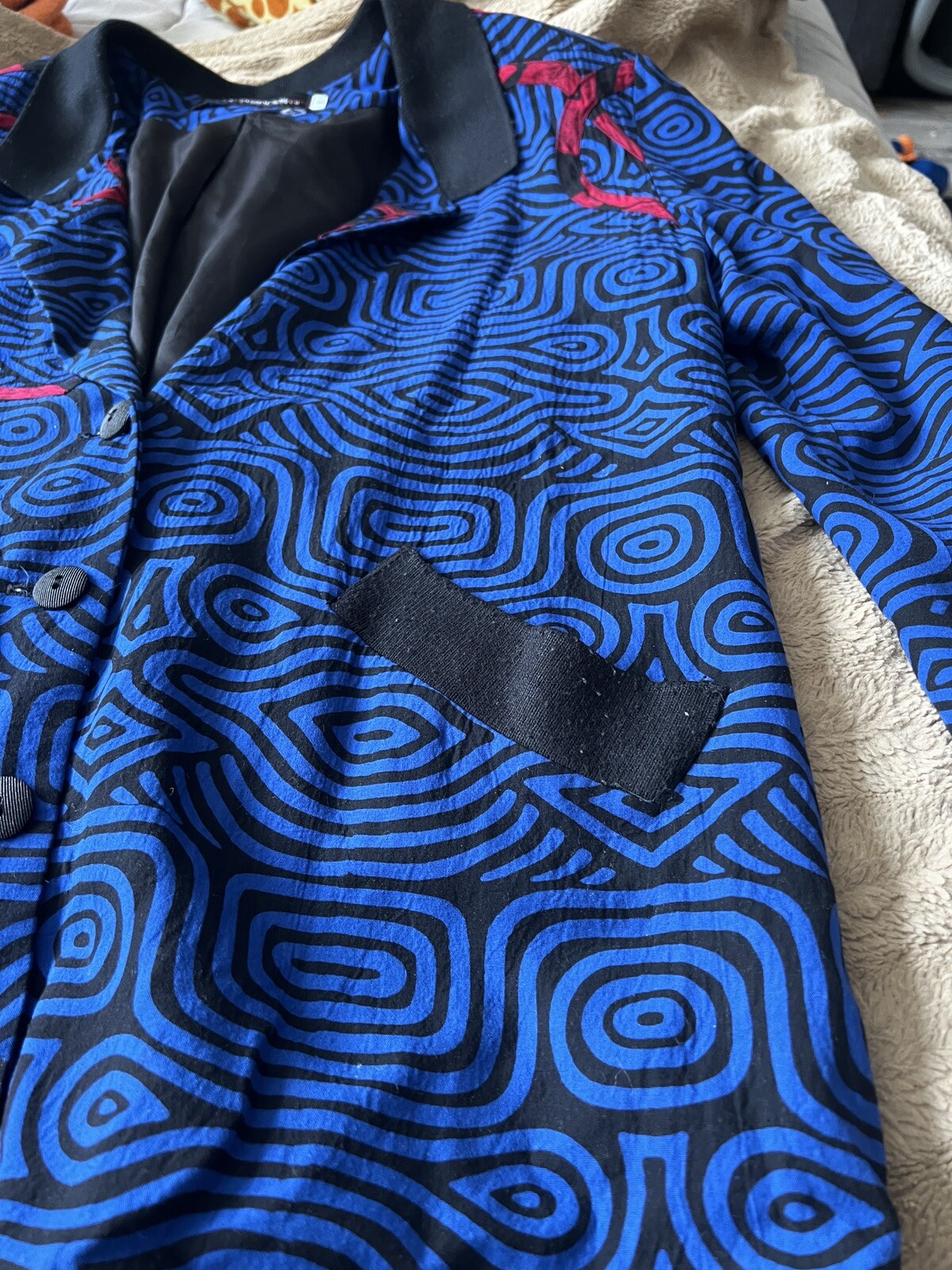 canvasbacks lutton horsfield Large Vintage Blazer Fun Blue Design