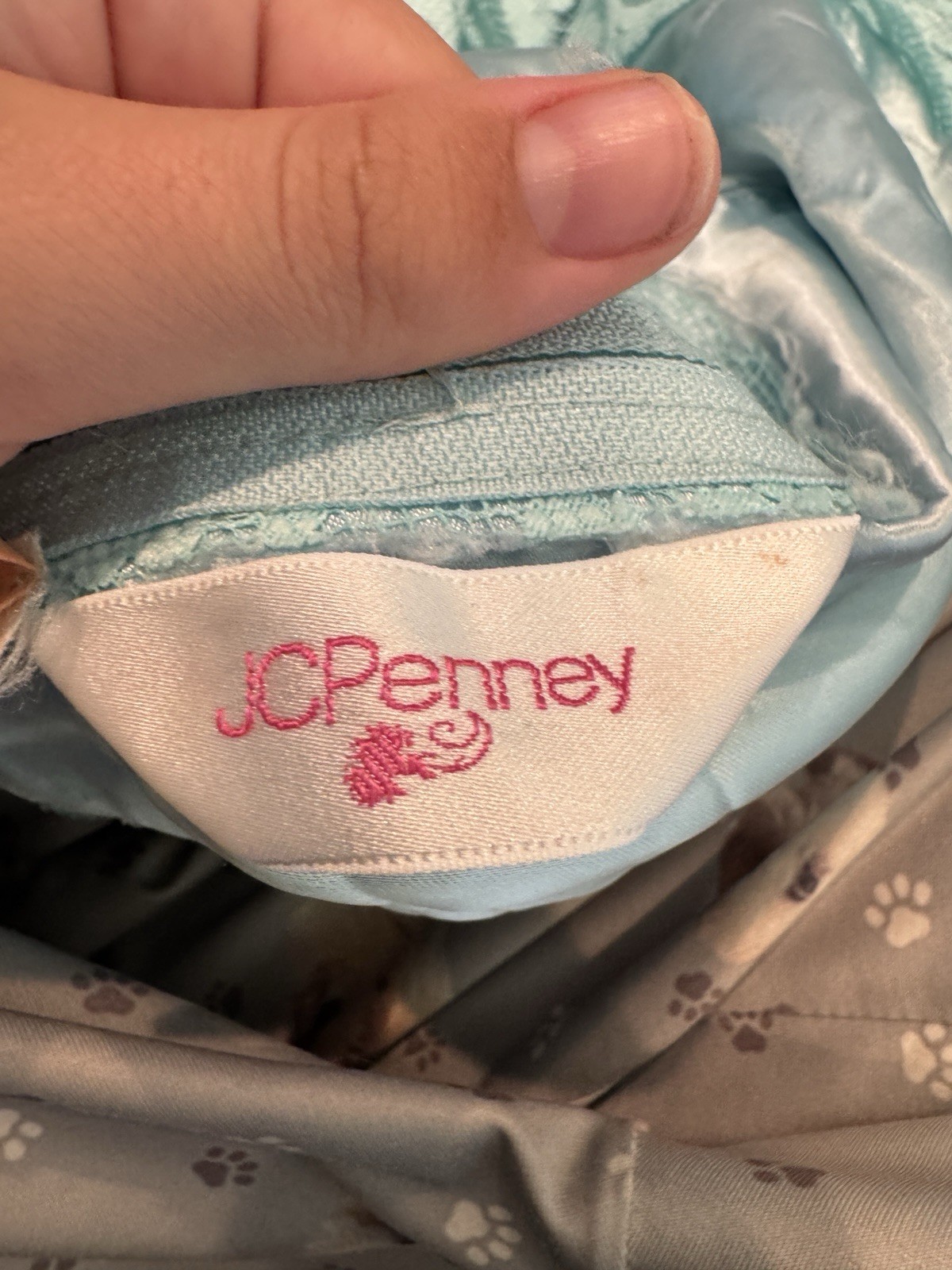 JC Penney Vintage 80s Aqua Lace Dress Medium Union Tag – See listing for size