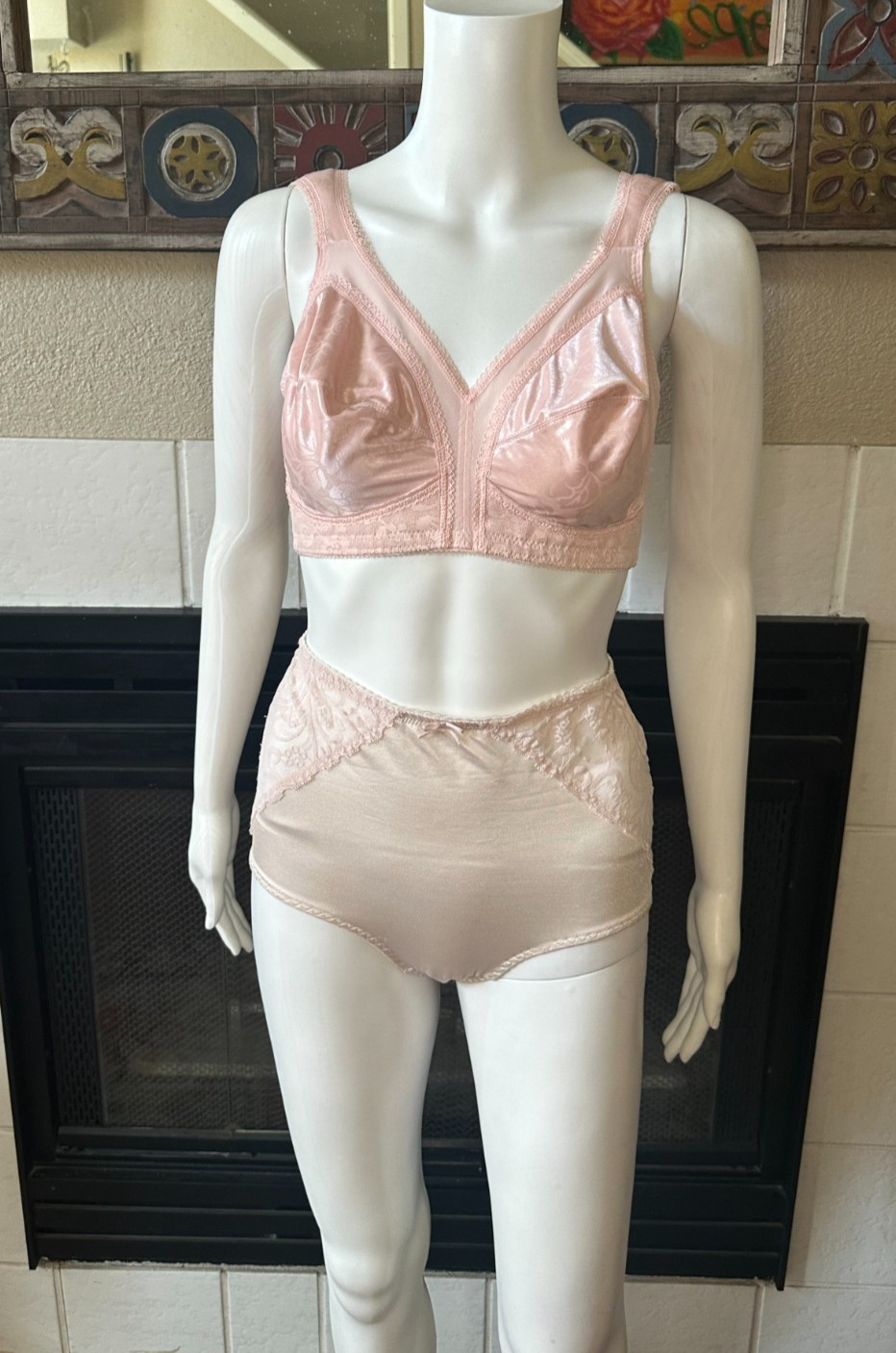 Vtg collectible Private Affair Maidenform large Union Made blush lingerie