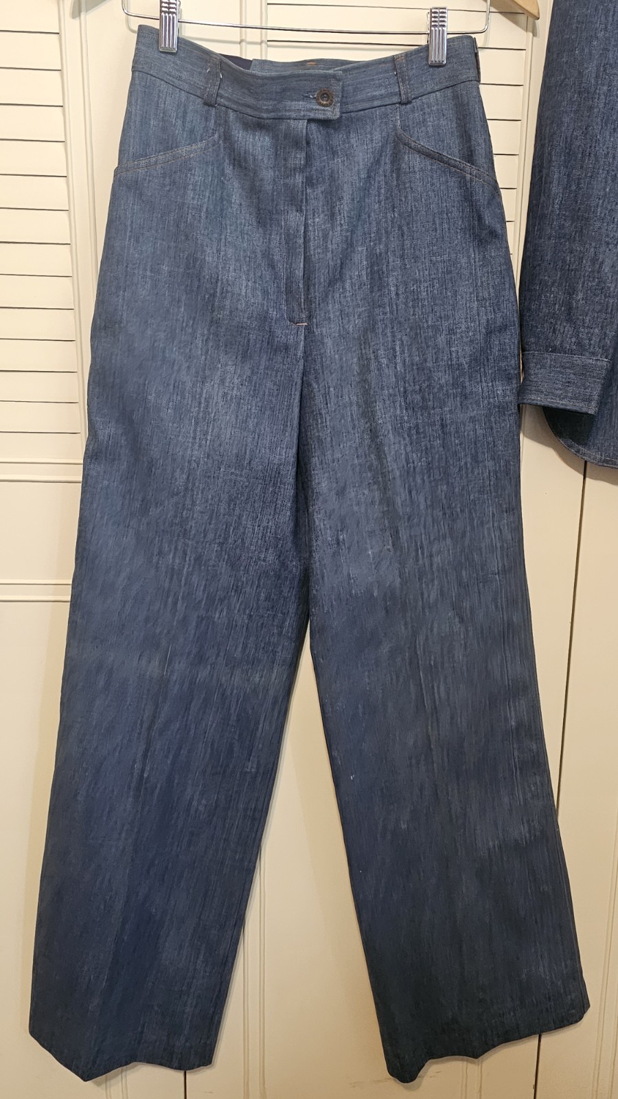 Vtg 70s Koret City Blues Denim Jacket Pants set NWT size 10 Disco Western