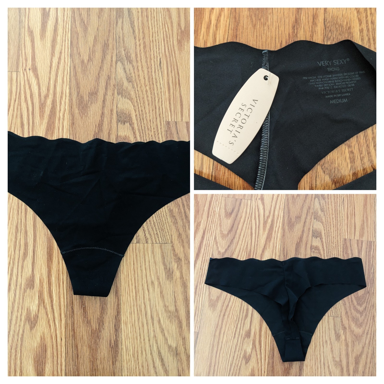 Vintage 2008 08 Victoria’s Secret Very Sexy Thong smooth panty low rise scallop