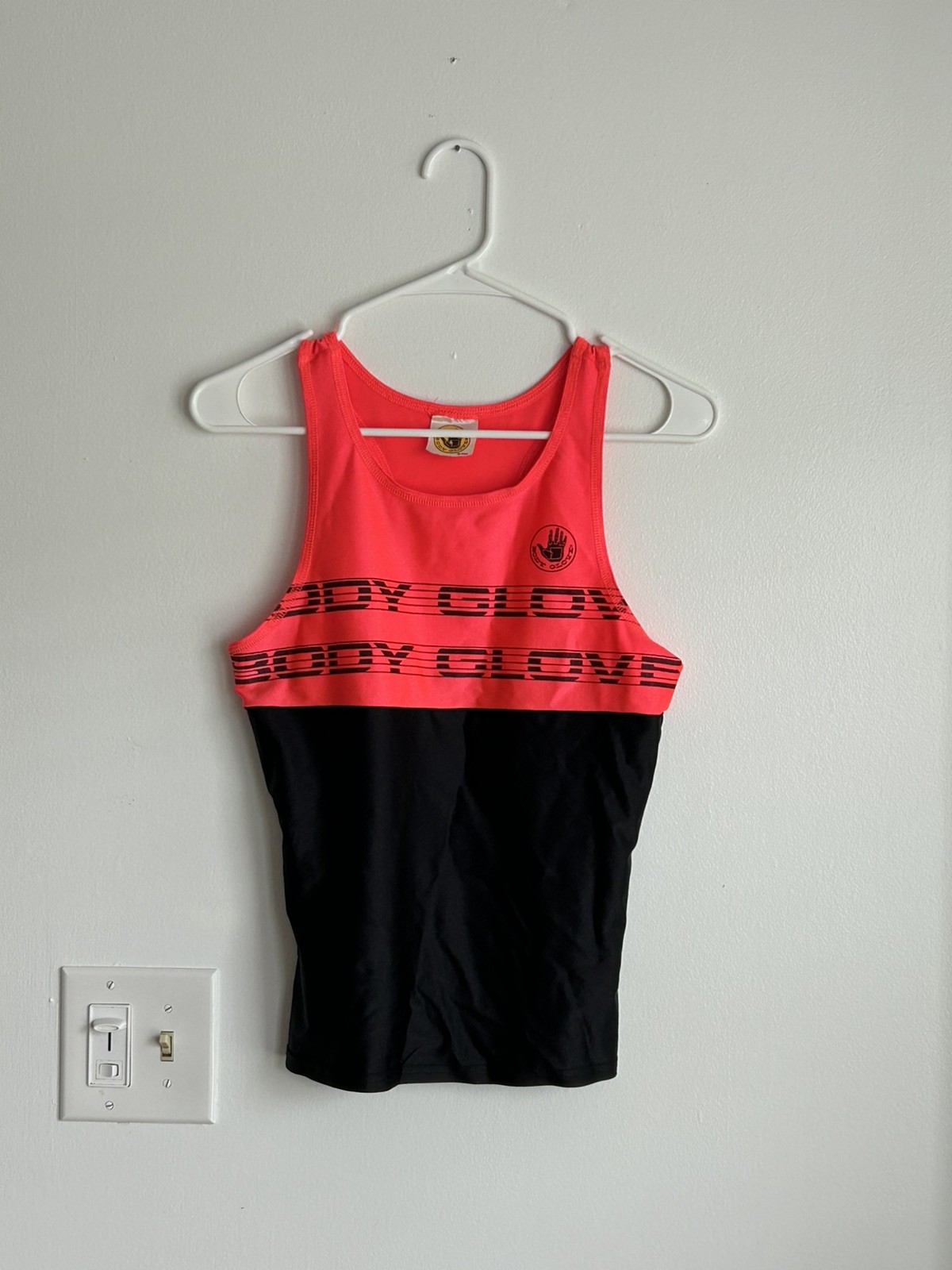 Vintage 1988 Women’s Body Glove Swim Top 1980’s Back & Neon