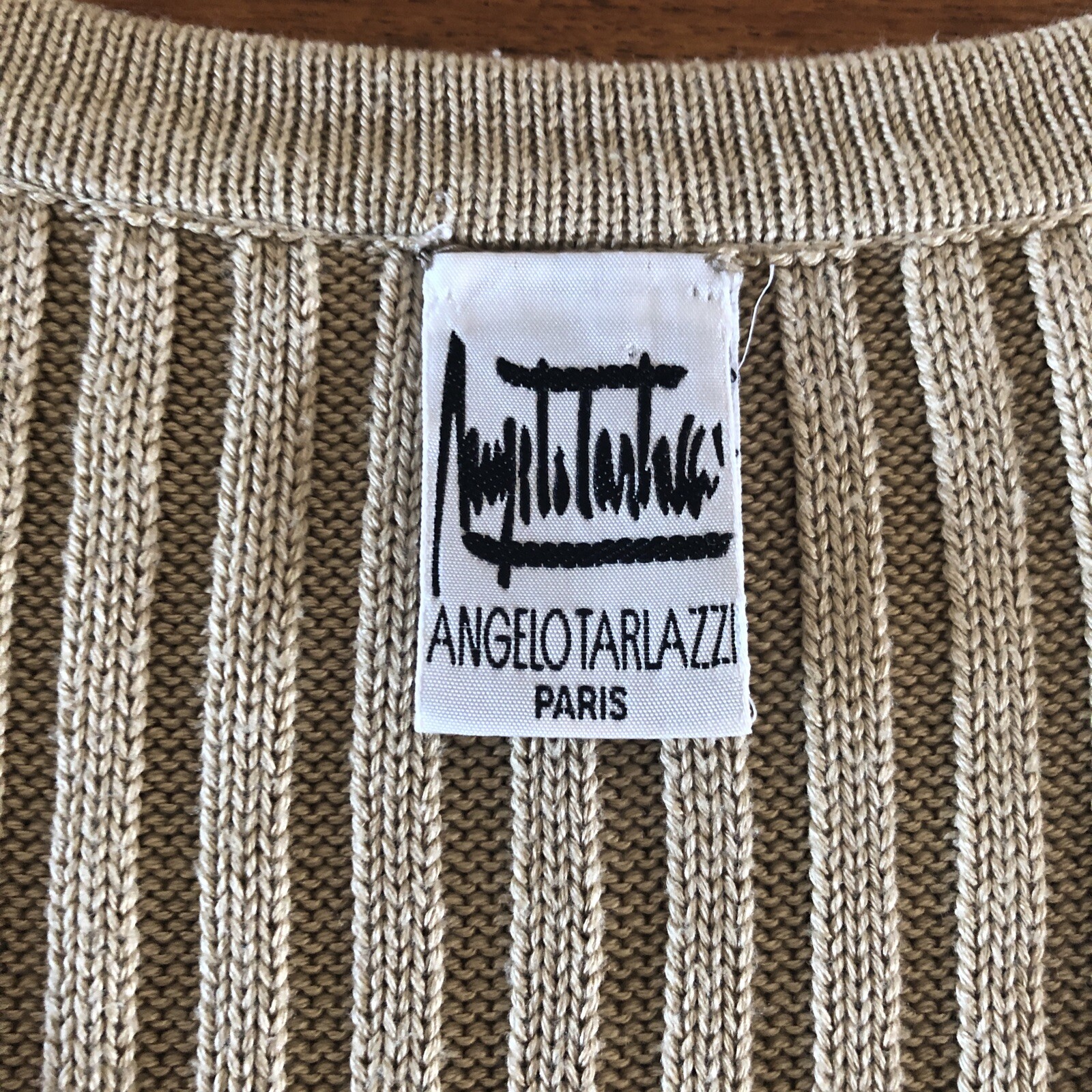 Vintage Angelo Tarlazzi Paris Knit Sweater Tank Tunic Silk Blend S/M Excellent