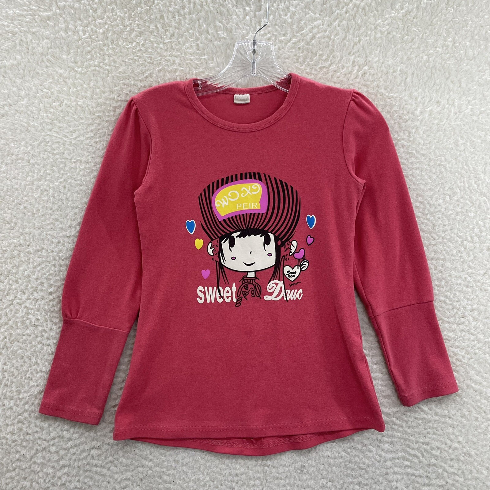 Y2K Vintage Japanese Top Shirt XS Small Cartoon Cute Kawaii Harajuku Kidcore