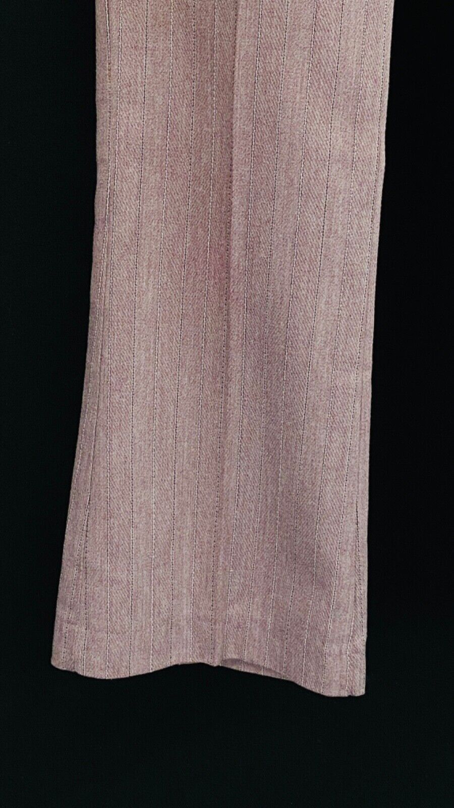 Vintage 1970s purple striped pants, straight leg slacks pleated Farah XS pink