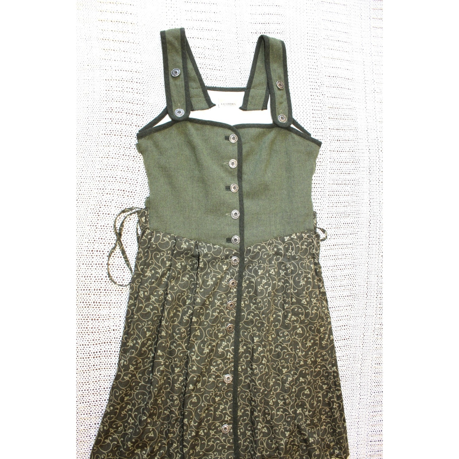 VTG Landhaus Prairie Dirndl Midi Dress Milkmaid Renaissance Cottagecore size M?
