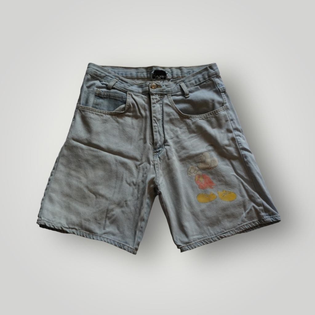 Denim Shorts Disney Mickey Mouse 1980’s 1990’s Jean Shorts Jorts Distressed